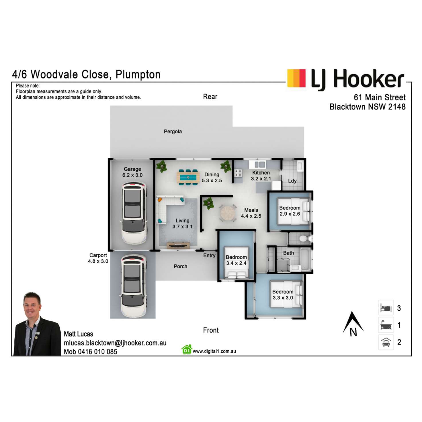 Floorplan of Homely villa listing, 4/6 Woodvale Close, Plumpton NSW 2761