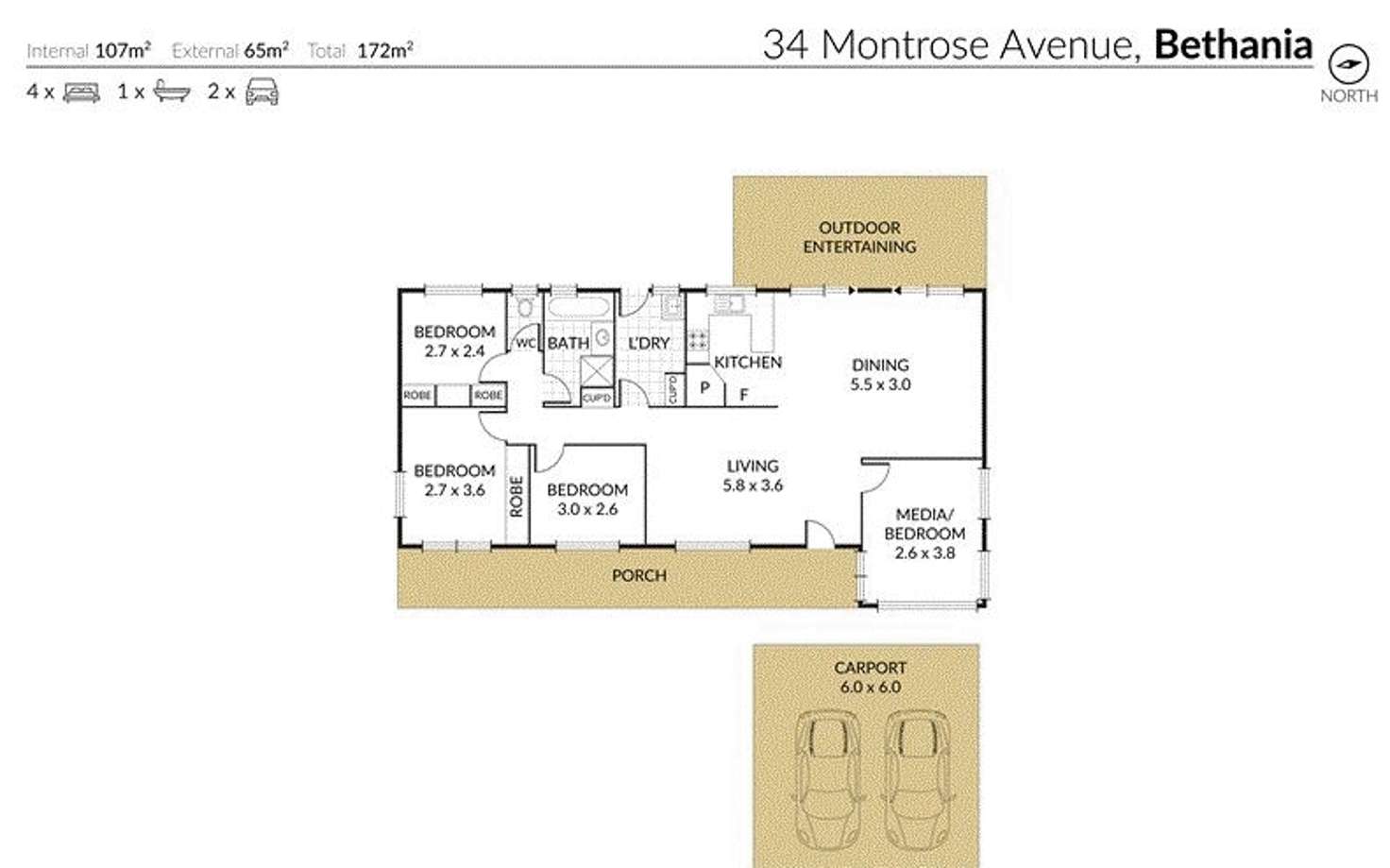 Floorplan of Homely house listing, 34 Montrose Avenue, Bethania QLD 4205