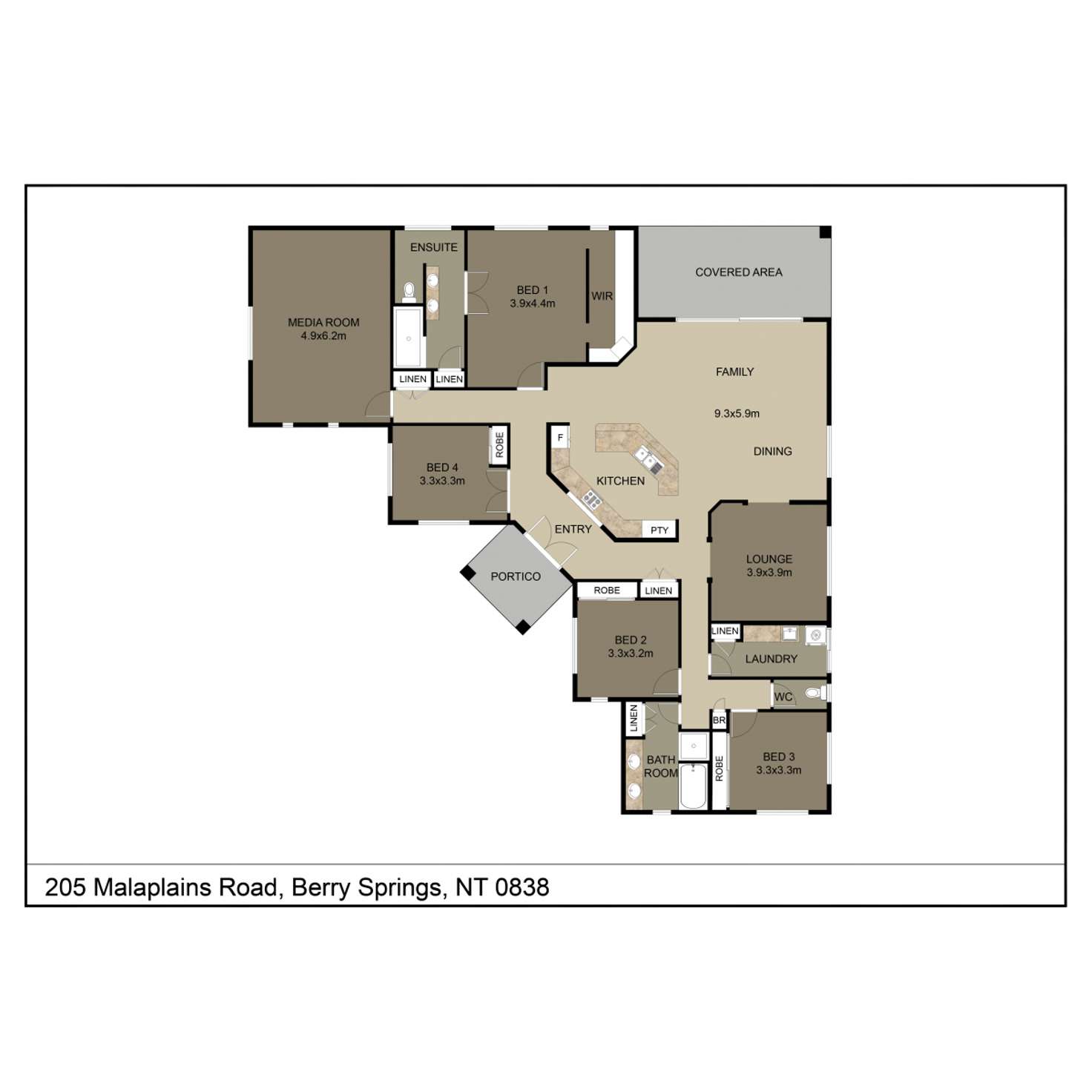 Floorplan of Homely house listing, 205 Malaplains Road, Berry Springs NT 838