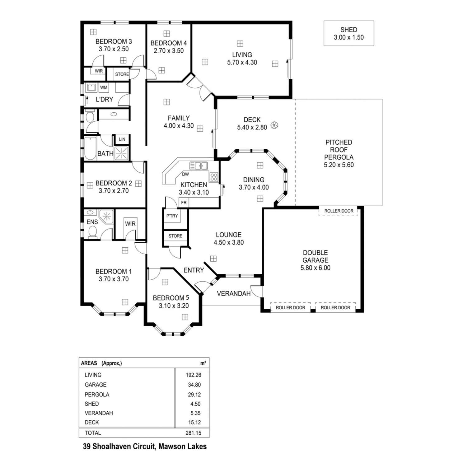 Floorplan of Homely house listing, 39 Shoalhaven Circuit, Mawson Lakes SA 5095