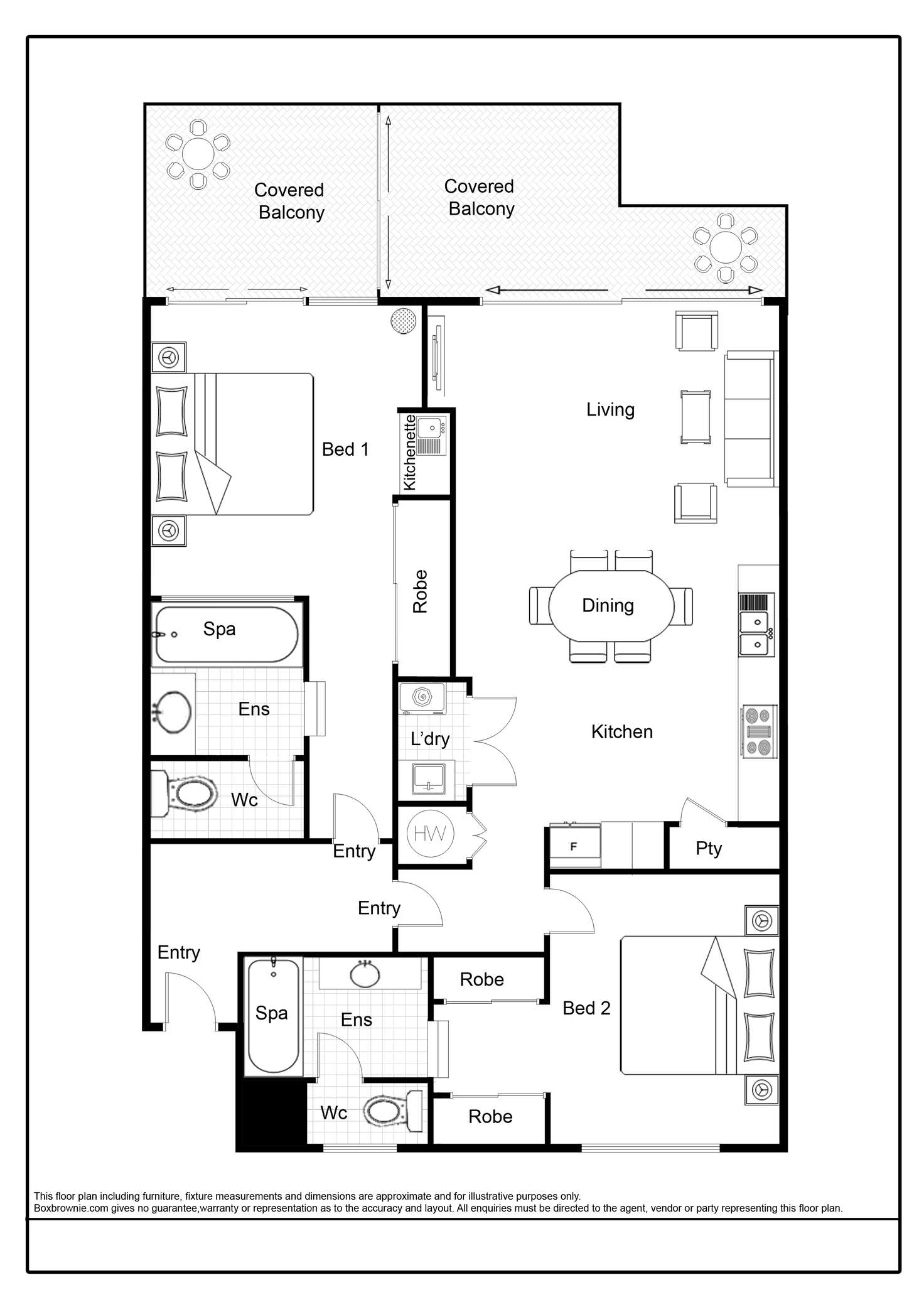 Floorplan of Homely apartment listing, Apartment 224-225/5 Triton Street, Palm Cove QLD 4879