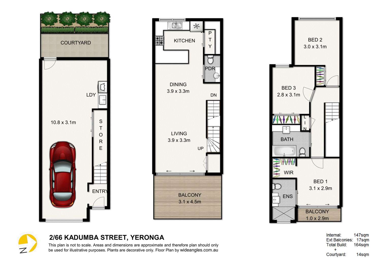 Floorplan of Homely townhouse listing, 2/66 Kadumba Street, Yeronga QLD 4104