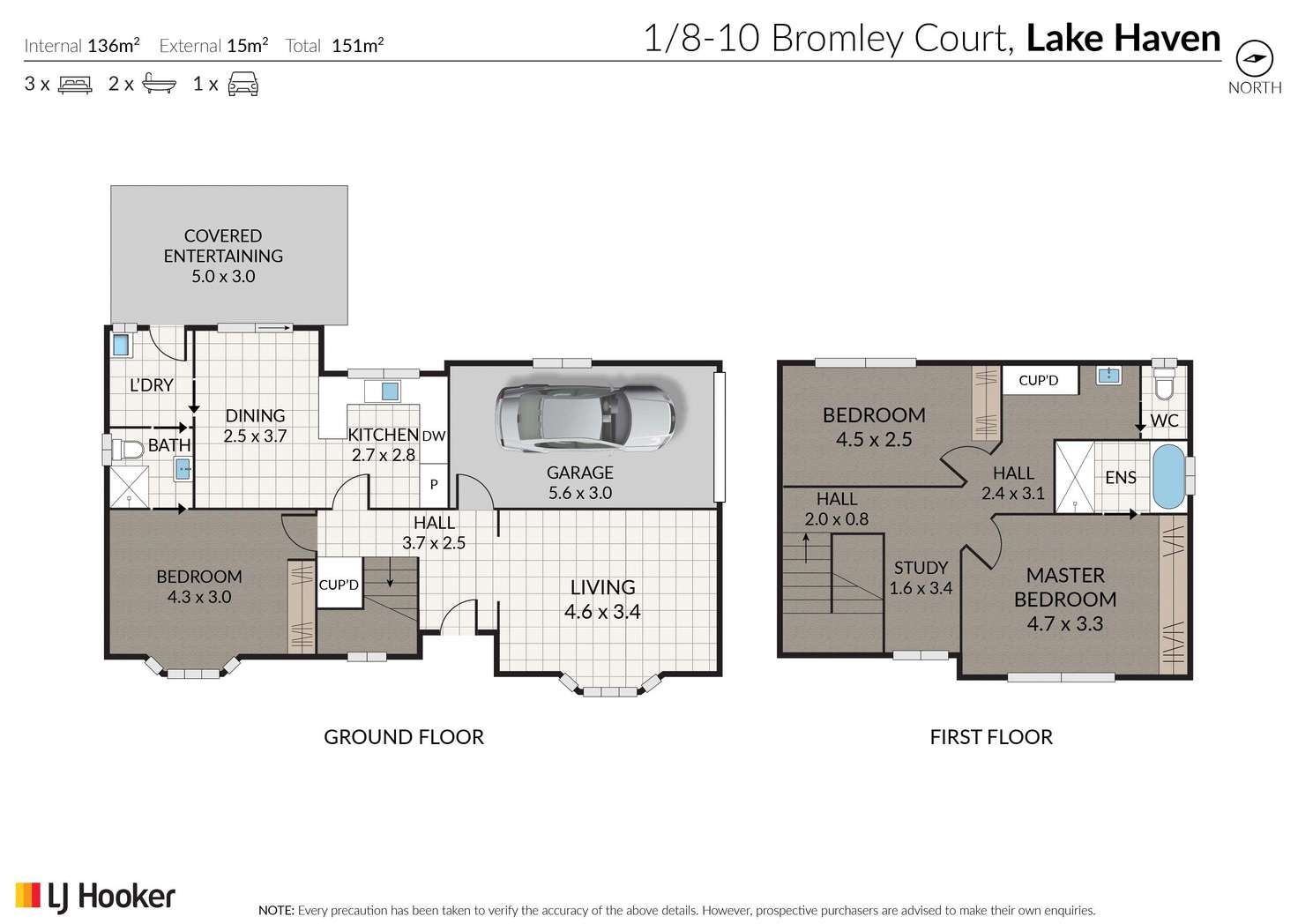 Floorplan of Homely townhouse listing, 1/8-10 Bromley Court, Lake Haven NSW 2263