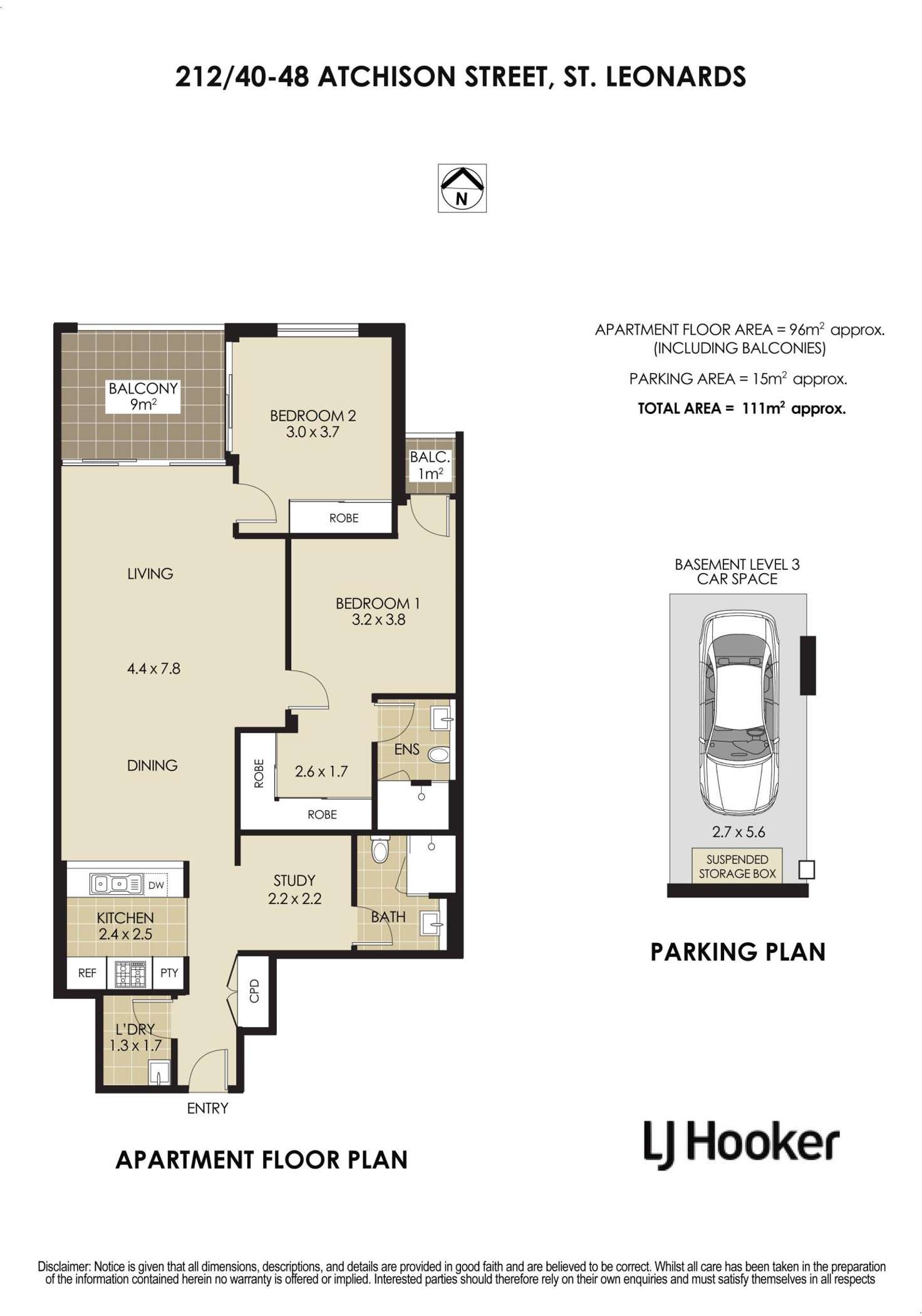 Floorplan of Homely apartment listing, 212/40-48 Atchison Street, St Leonards NSW 2065