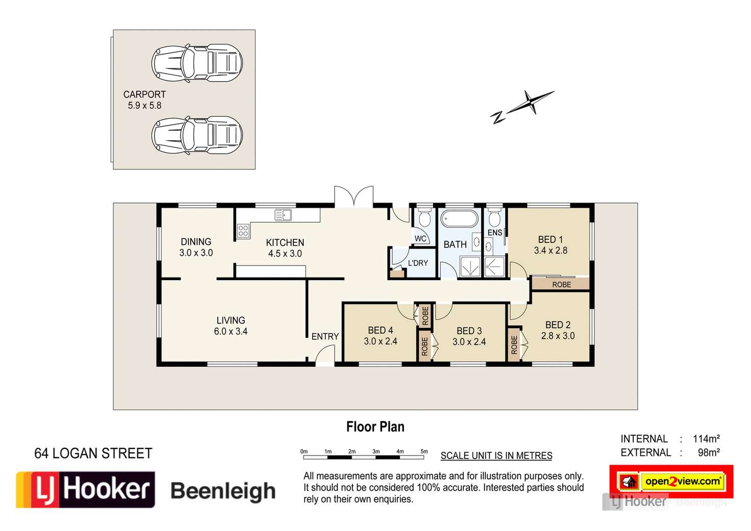 Floorplan of Homely house listing, 64 Logan Street, Beenleigh QLD 4207