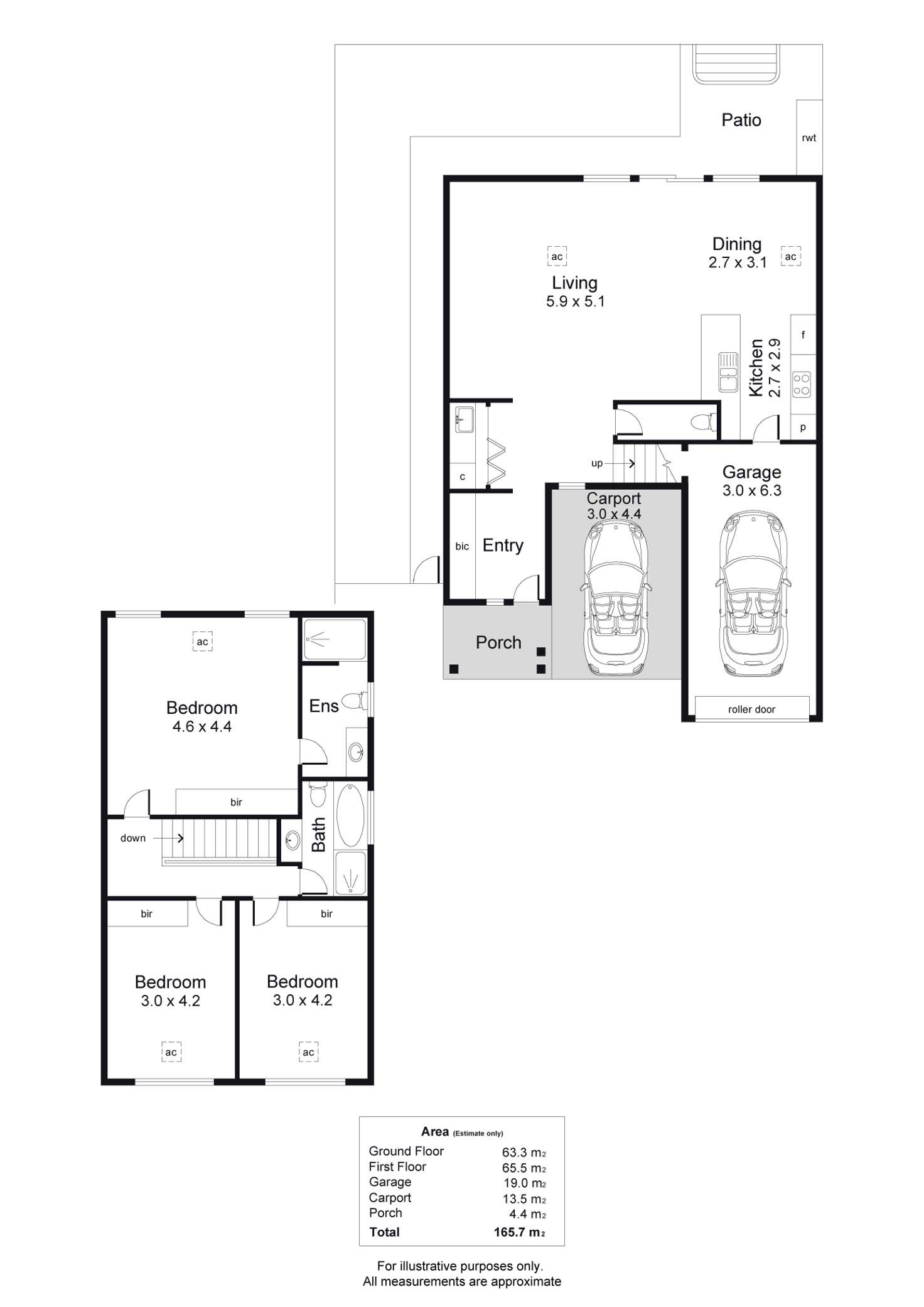 Floorplan of Homely townhouse listing, 313a Marion Road, North Plympton SA 5037