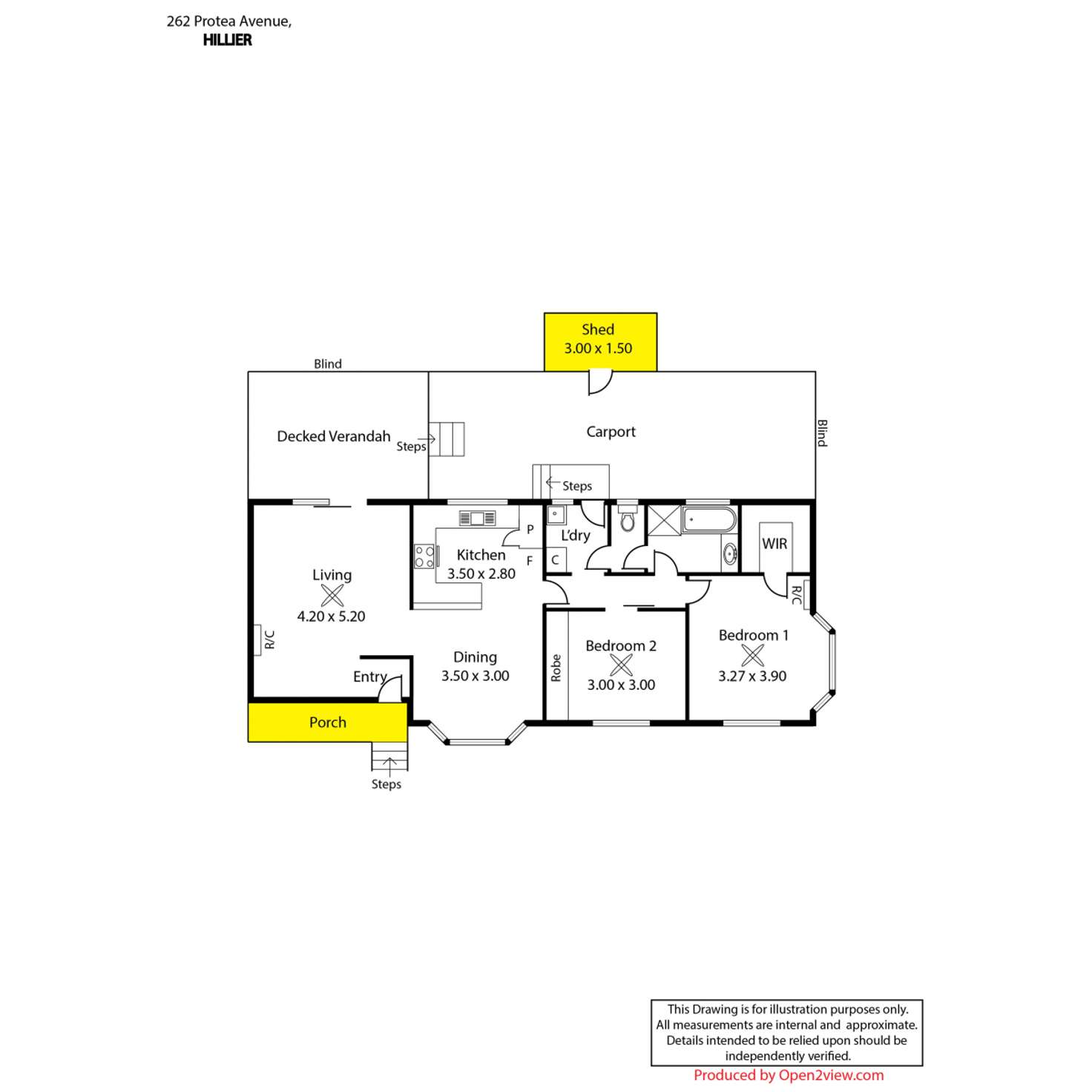 Floorplan of Homely house listing, 262 Protea Avenue, Hillier SA 5116