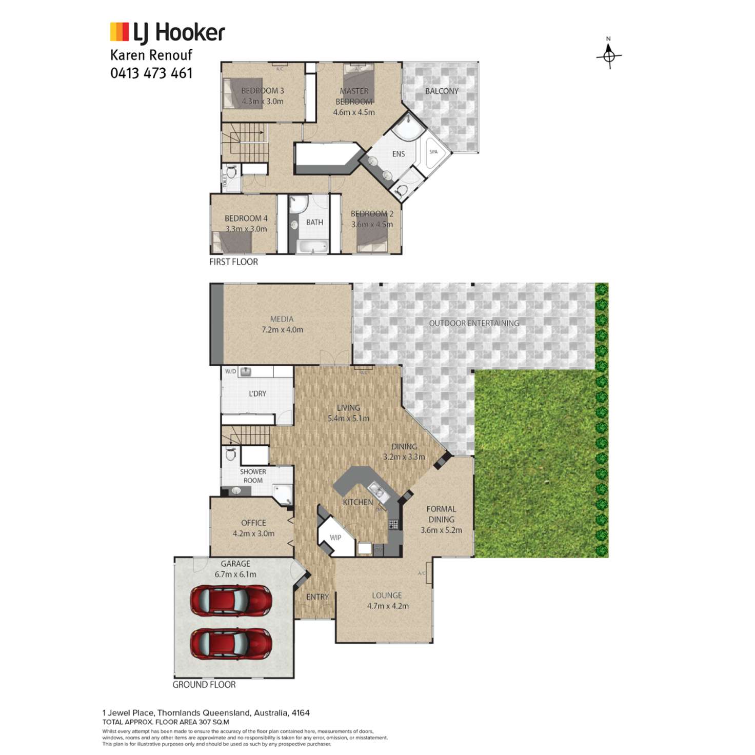 Floorplan of Homely house listing, 1 Jewel Place, Thornlands QLD 4164