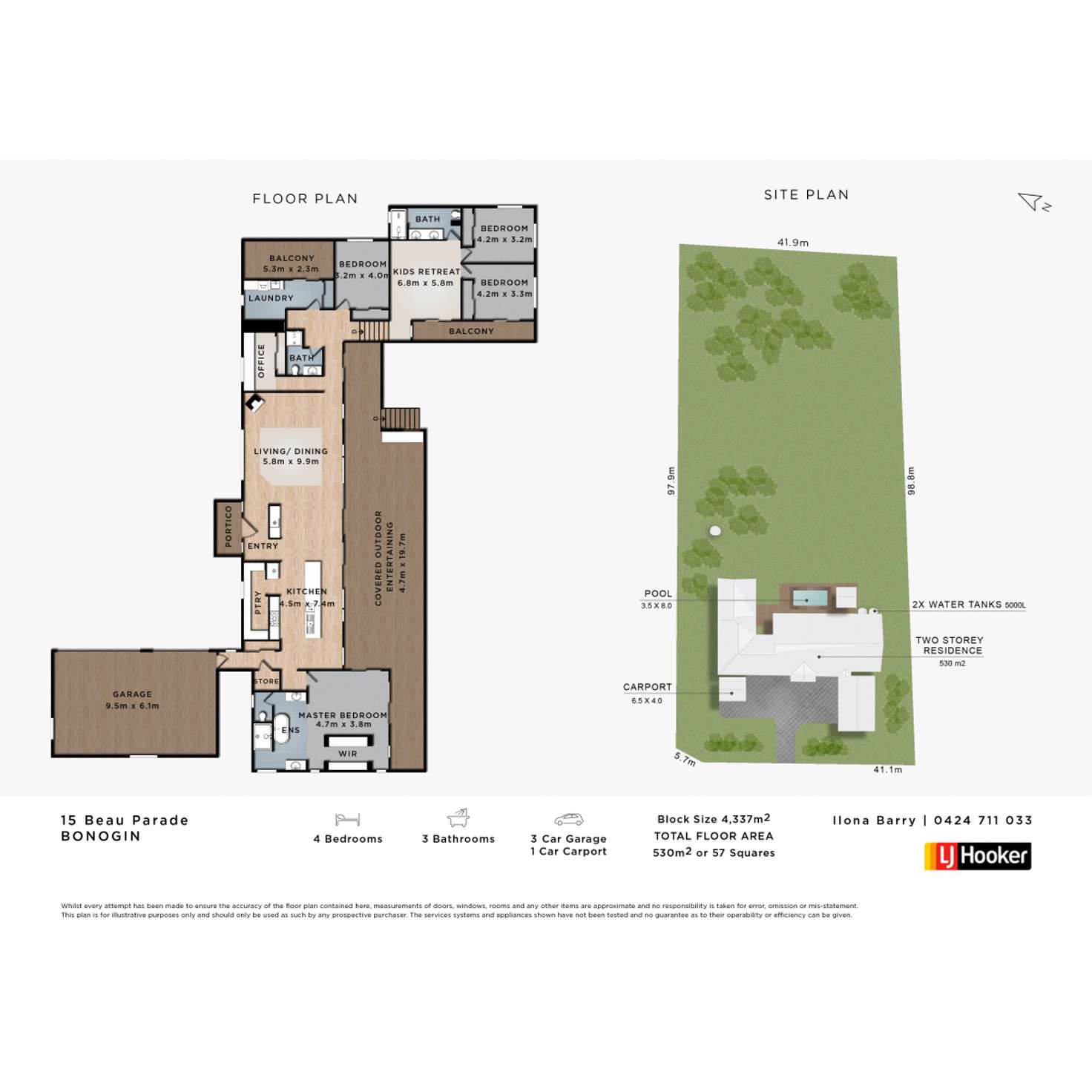 Floorplan of Homely house listing, 15 Beau Parade, Bonogin QLD 4213