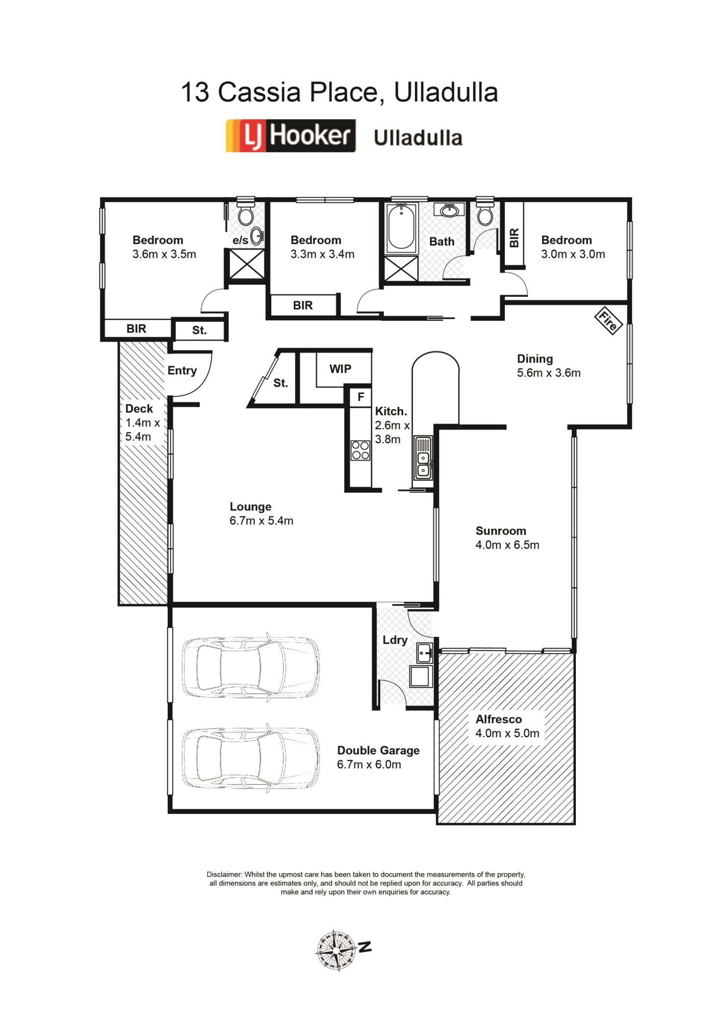 Floorplan of Homely house listing, 13 Cassia Place, Ulladulla NSW 2539