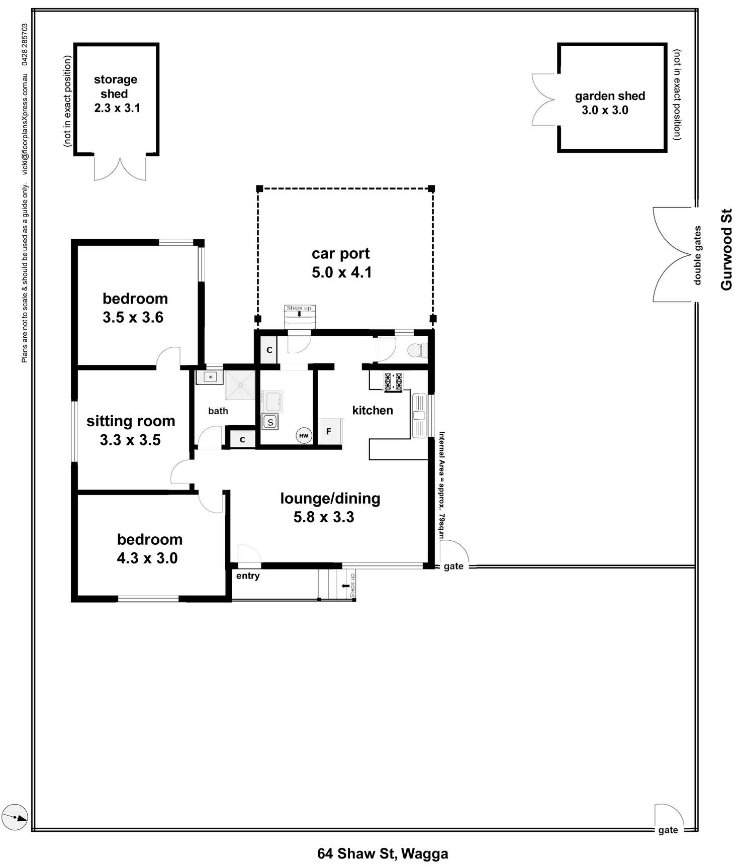 Floorplan of Homely house listing, 64 Shaw Street, Wagga Wagga NSW 2650