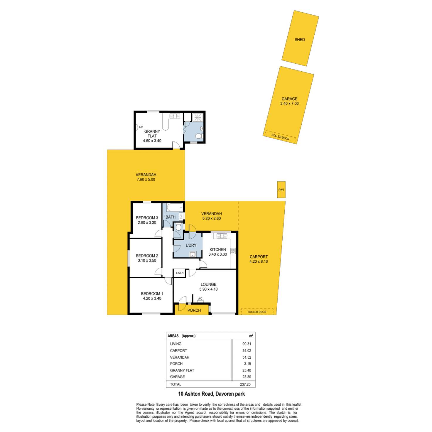 Floorplan of Homely house listing, 10 Ashton Road, Davoren Park SA 5113