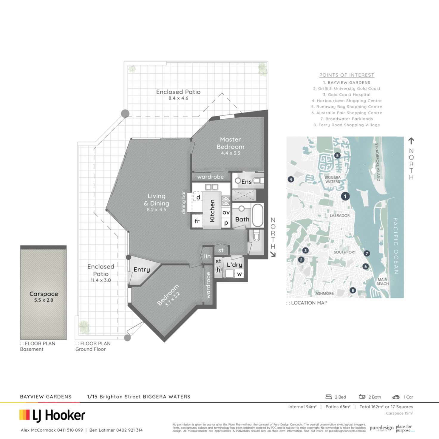 Floorplan of Homely unit listing, 1/15 Brighton Street, Biggera Waters QLD 4216