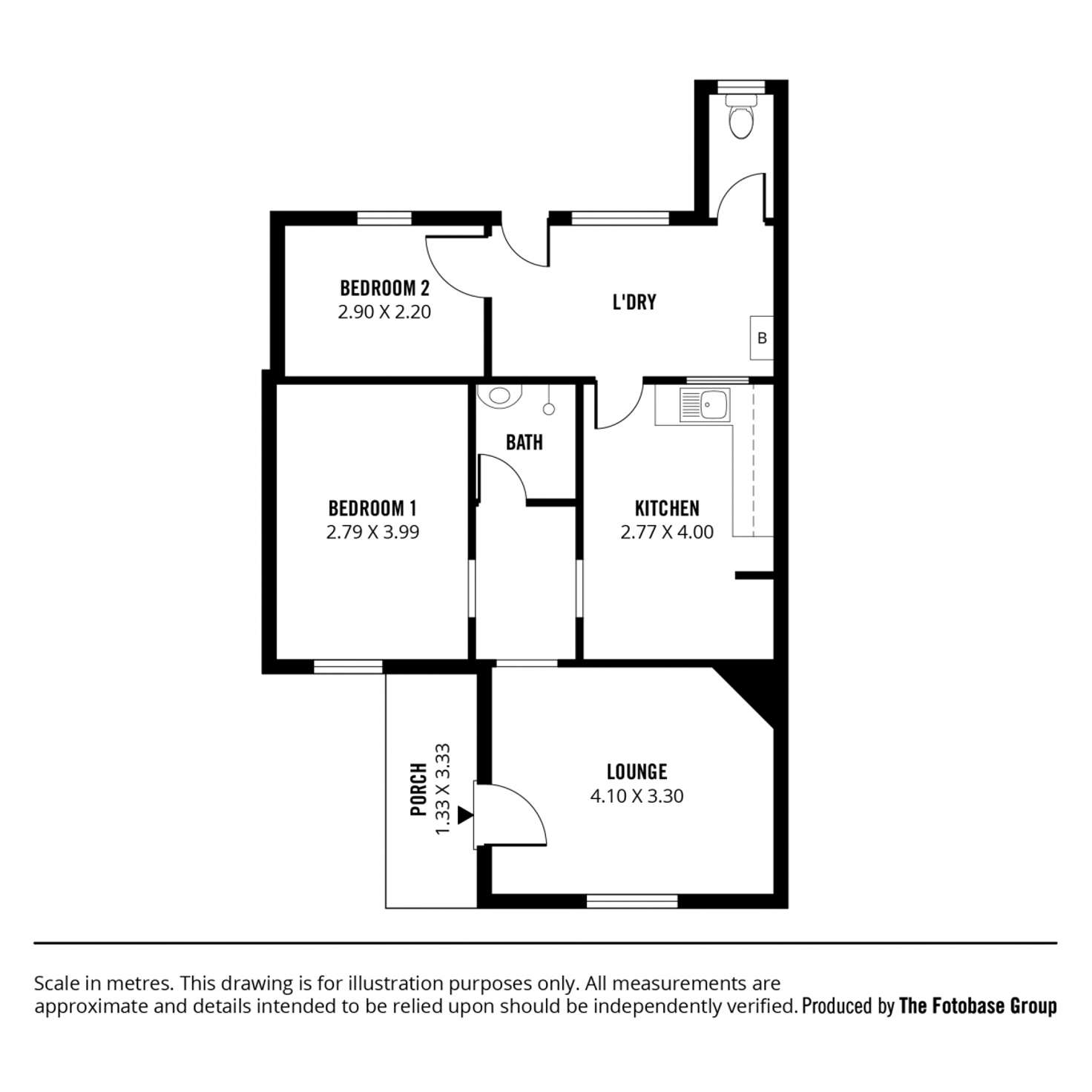 Floorplan of Homely semiDetached listing, 519 Churchill Road, Kilburn SA 5084