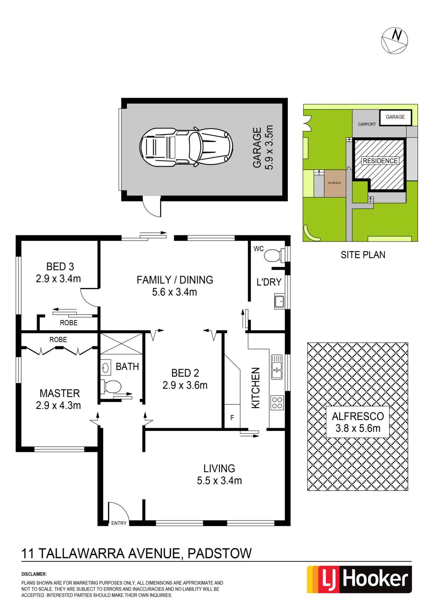 Floorplan of Homely house listing, 11 Tallawarra Avenue, Padstow NSW 2211