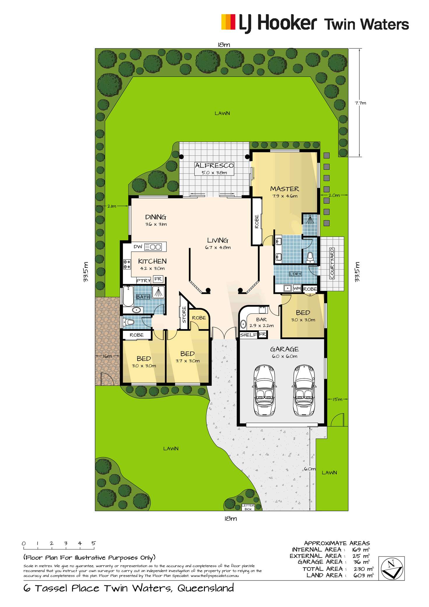 Floorplan of Homely house listing, 6 Tassel Place, Twin Waters QLD 4564