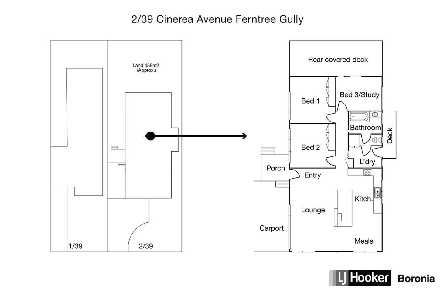Floorplan of Homely house listing, 2/39 Cinerea Avenue, Ferntree Gully VIC 3156