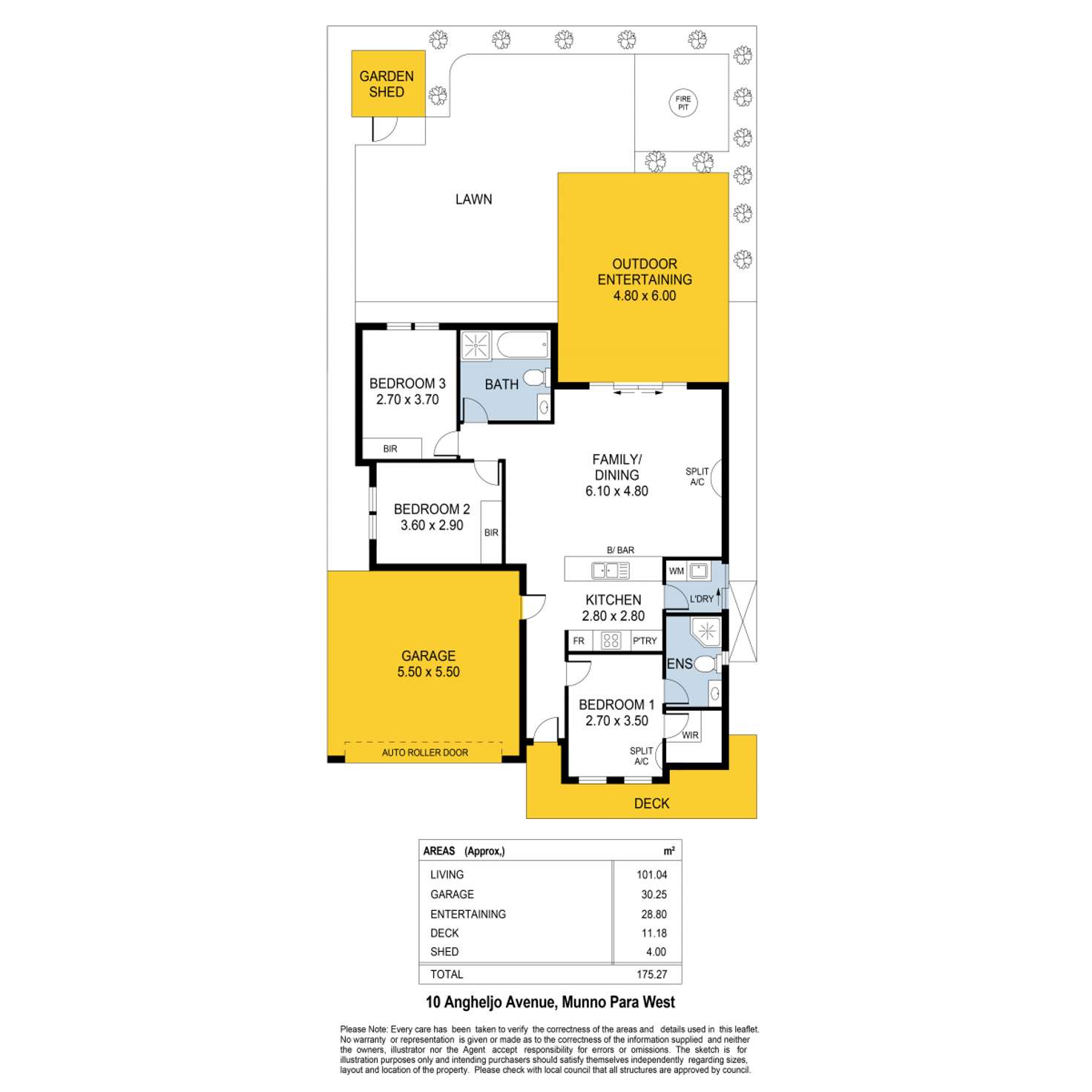 Floorplan of Homely house listing, 10 Angheljo Avenue, Munno Para West SA 5115