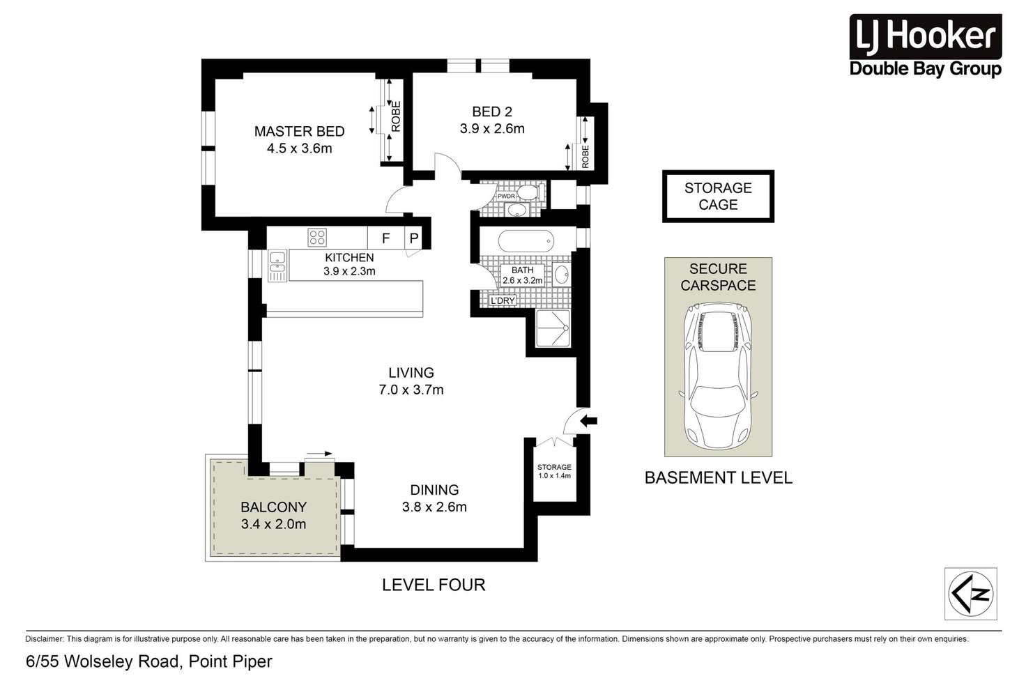 Floorplan of Homely apartment listing, 6/55 Wolseley Road, Point Piper NSW 2027