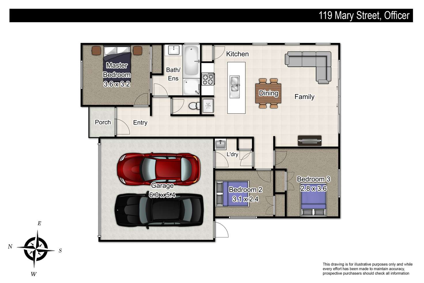 Floorplan of Homely house listing, 119 Mary Street, Officer VIC 3809