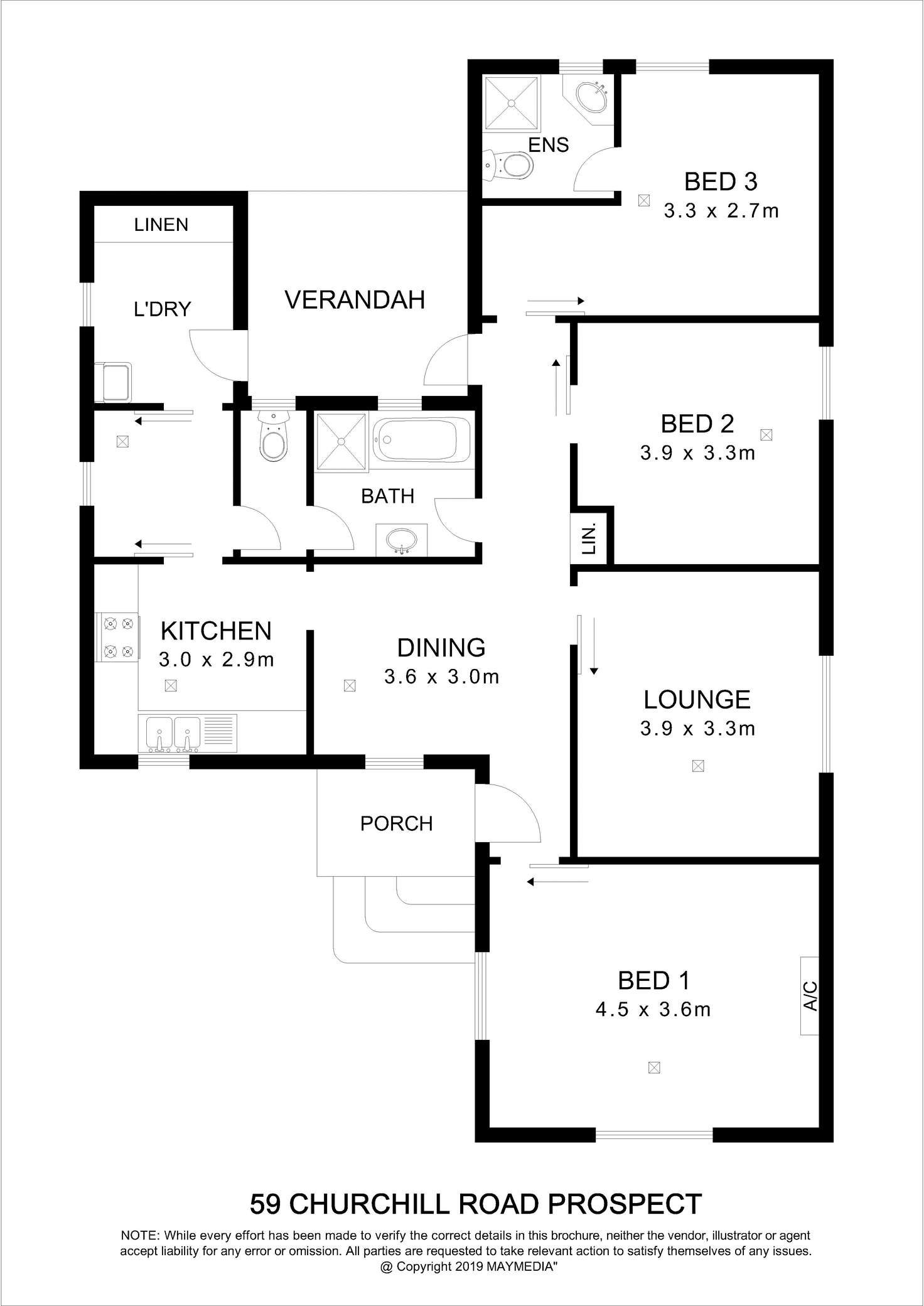 Floorplan of Homely house listing, 59 Churchill Road, Prospect SA 5082