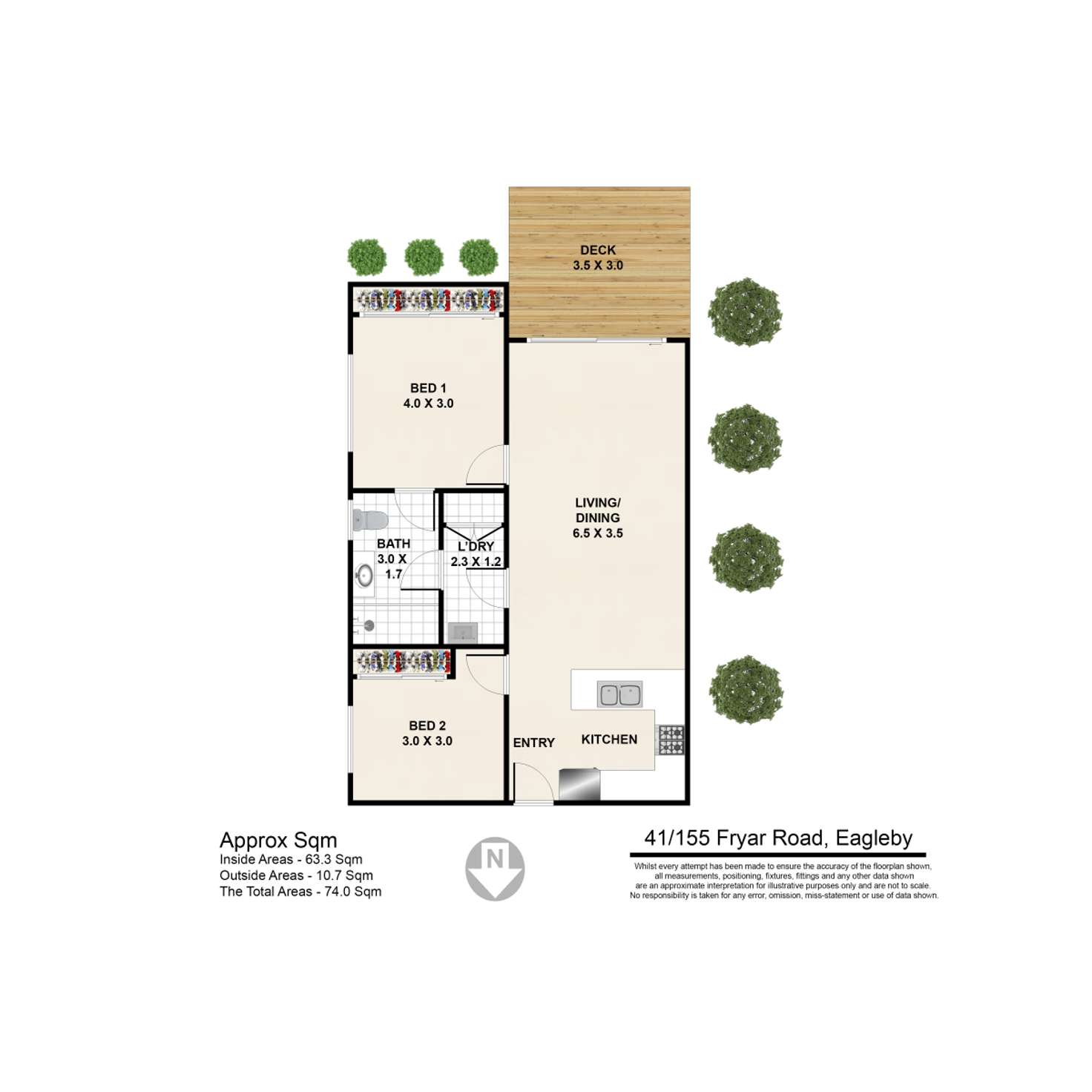 Floorplan of Homely flat listing, 41/155 Fryar Road, Eagleby QLD 4207