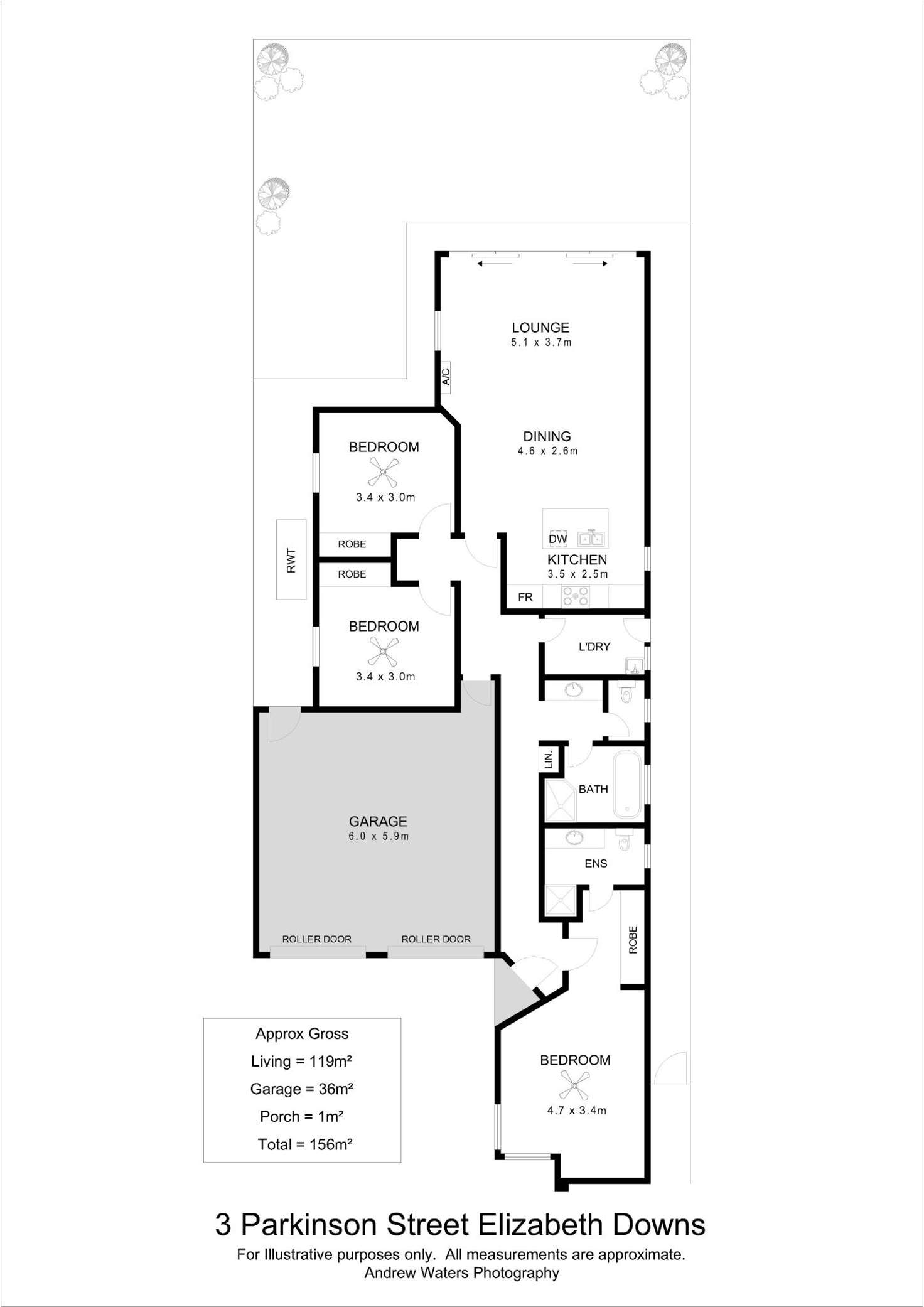 Floorplan of Homely house listing, 3 Parkinson Street, Elizabeth Downs SA 5113