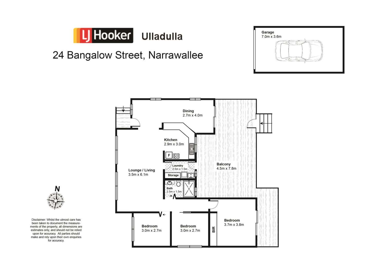 Floorplan of Homely house listing, 24 Bangalow Street, Narrawallee NSW 2539