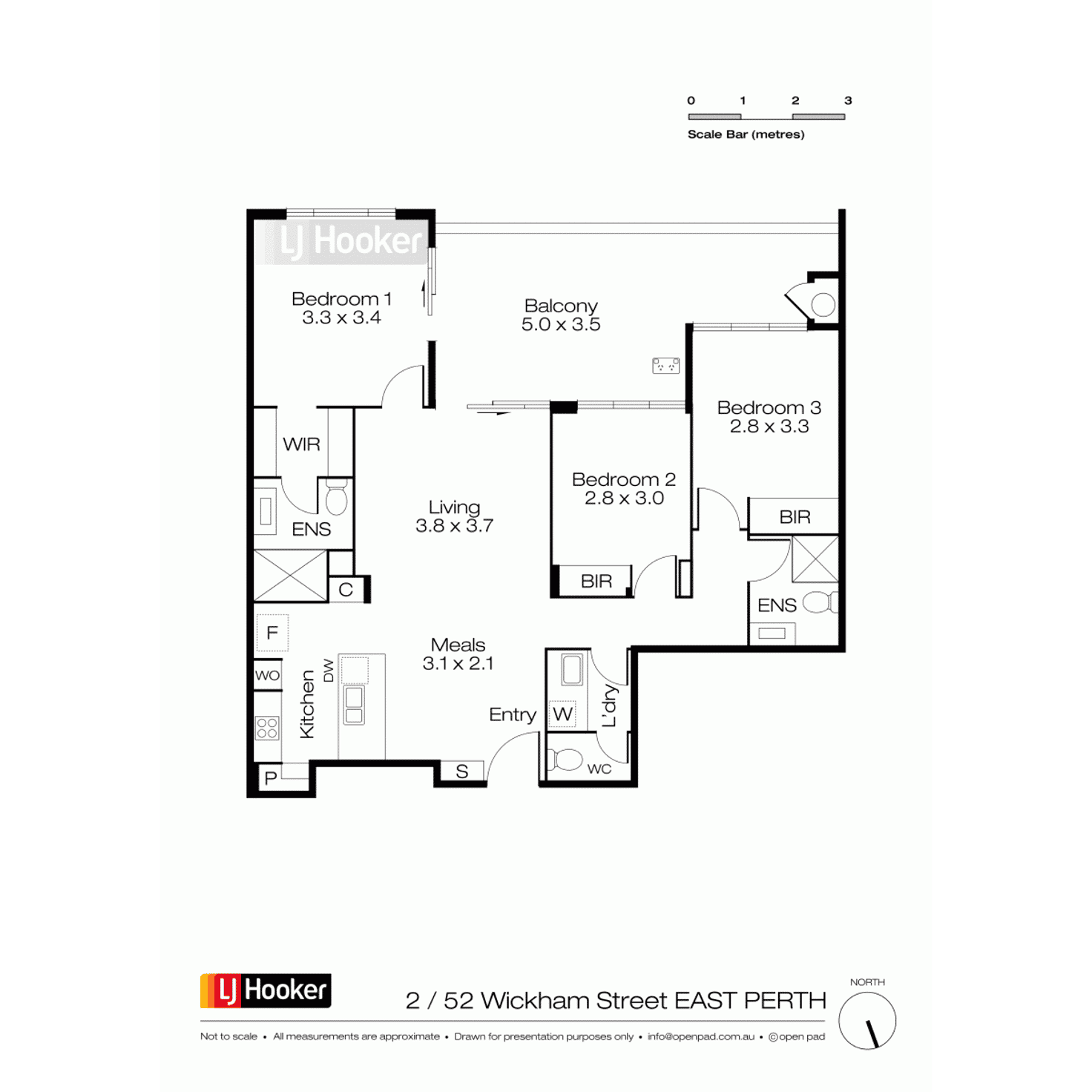 Floorplan of Homely apartment listing, 2/52 Wickham Street, East Perth WA 6004