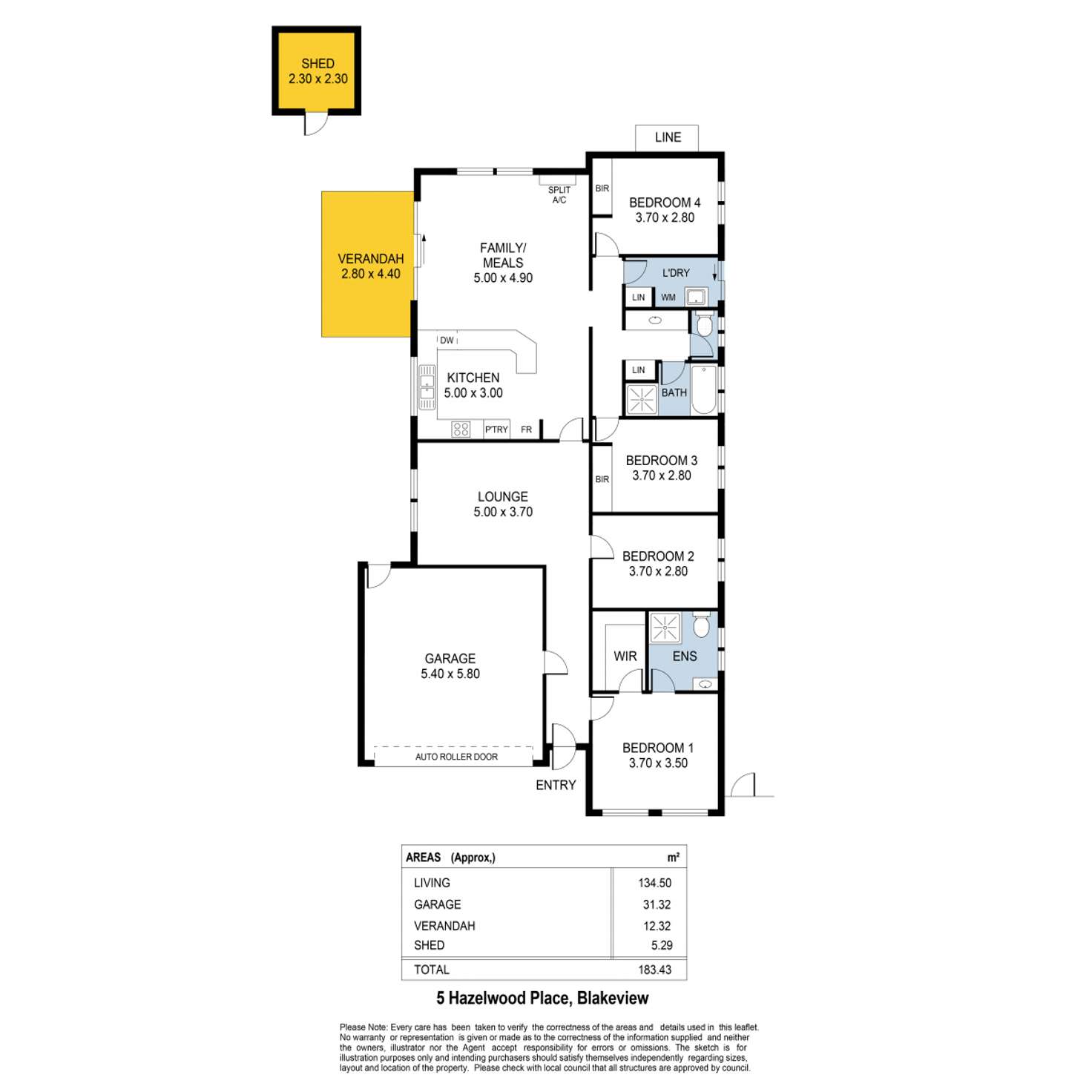 Floorplan of Homely house listing, 5 Hazelwood Place, Blakeview SA 5114