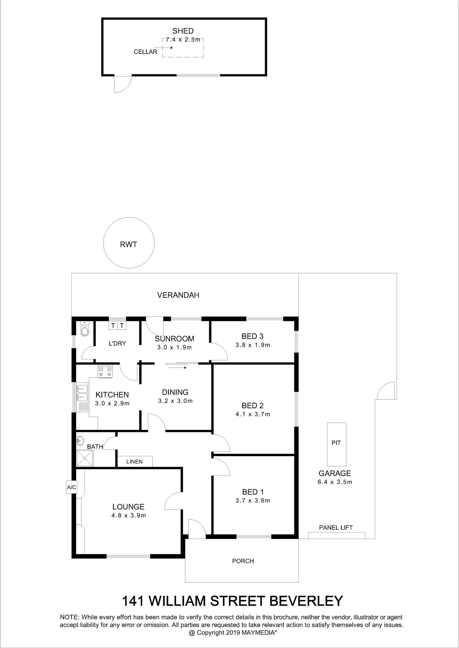Floorplan of Homely house listing, 141 WIlliam Street, Beverley SA 5009