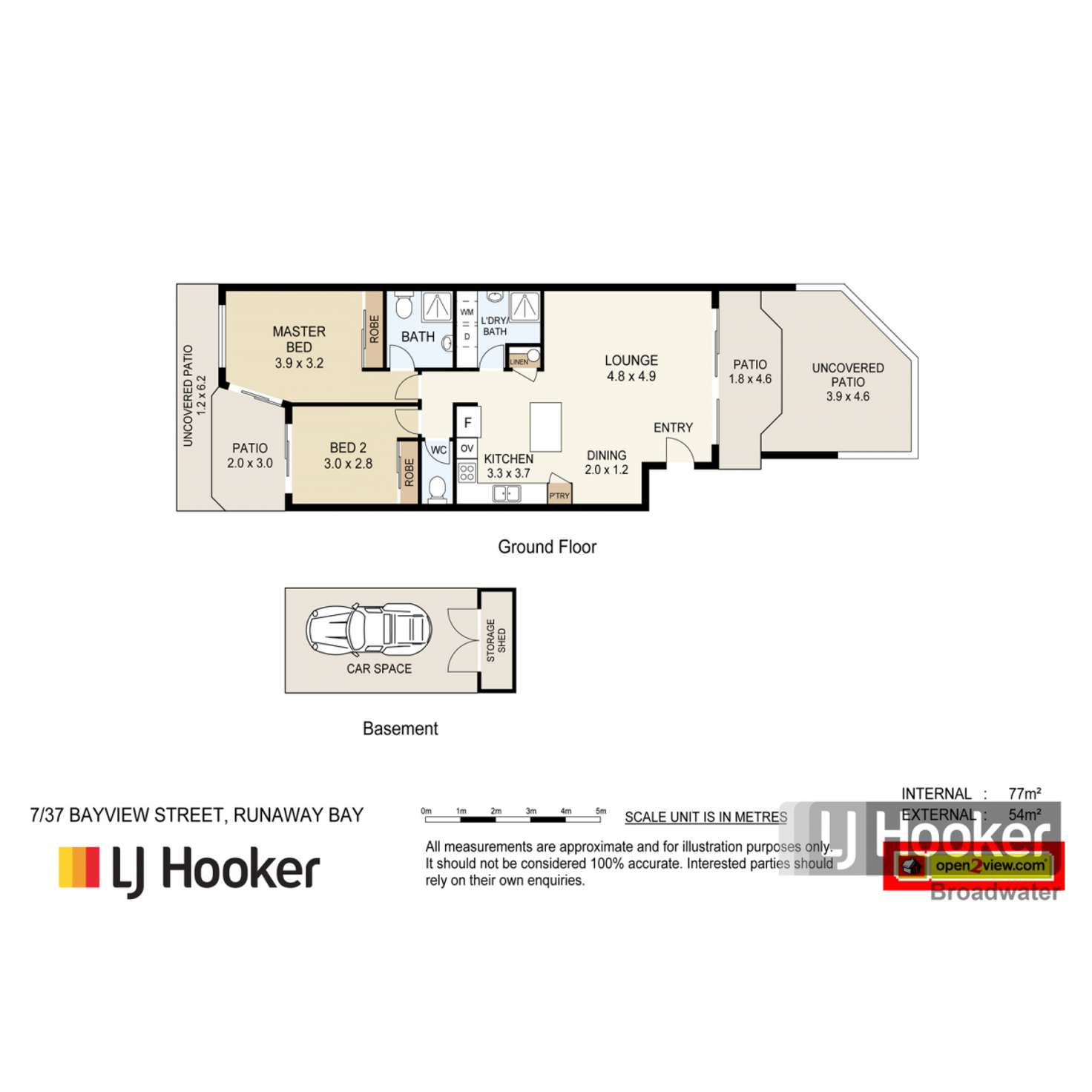 Floorplan of Homely unit listing, 7/37 Bayview Street, Runaway Bay QLD 4216