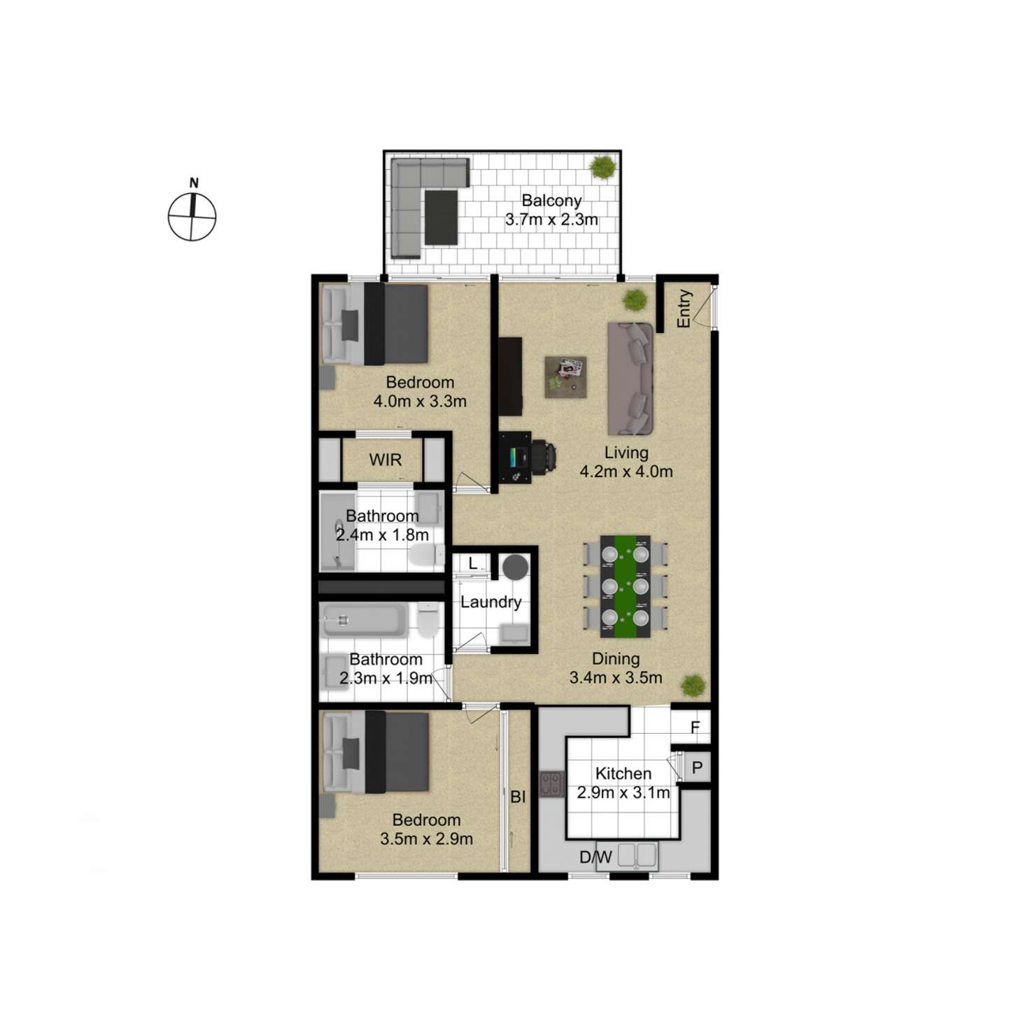 Floorplan of Homely apartment listing, 12/10 Coolac Place, Braddon ACT 2612