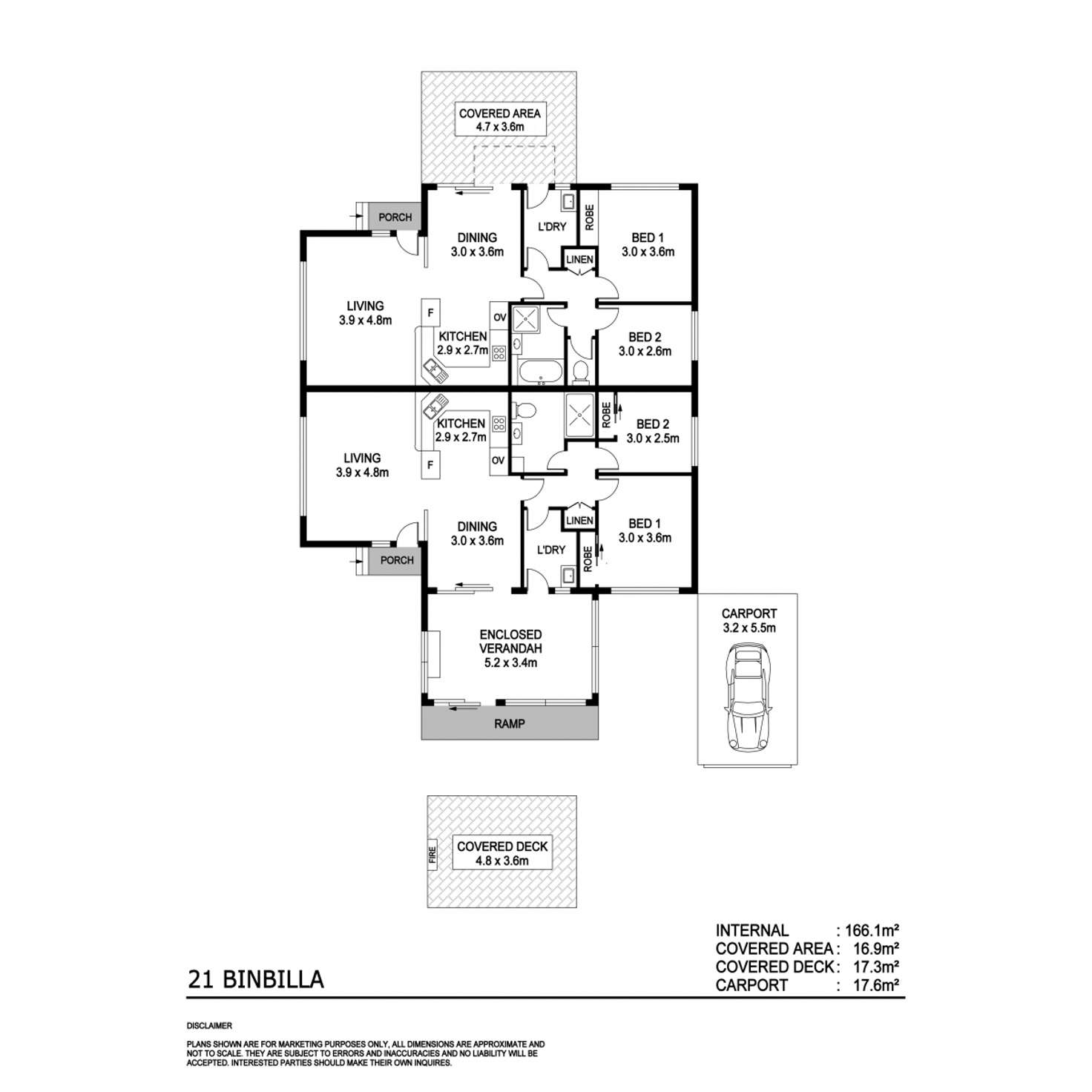 Floorplan of Homely villa listing, 21 Binbilla Drive, Bonny Hills NSW 2445