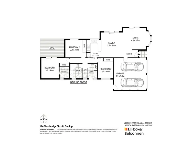 Floorplan of Homely house listing, 114 Shoobridge Circuit, Dunlop ACT 2615