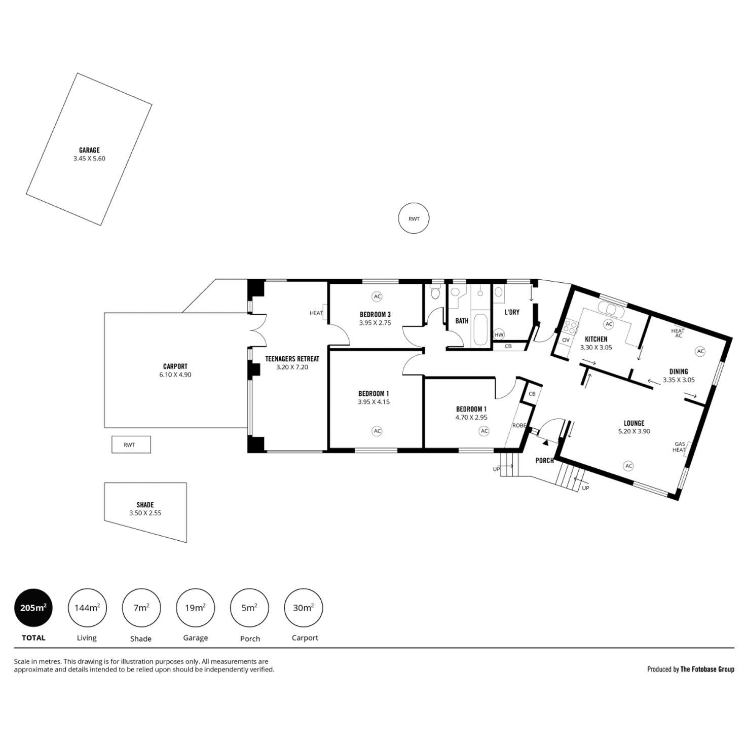 Floorplan of Homely house listing, 1 Riverdale Road, Myrtle Bank SA 5064