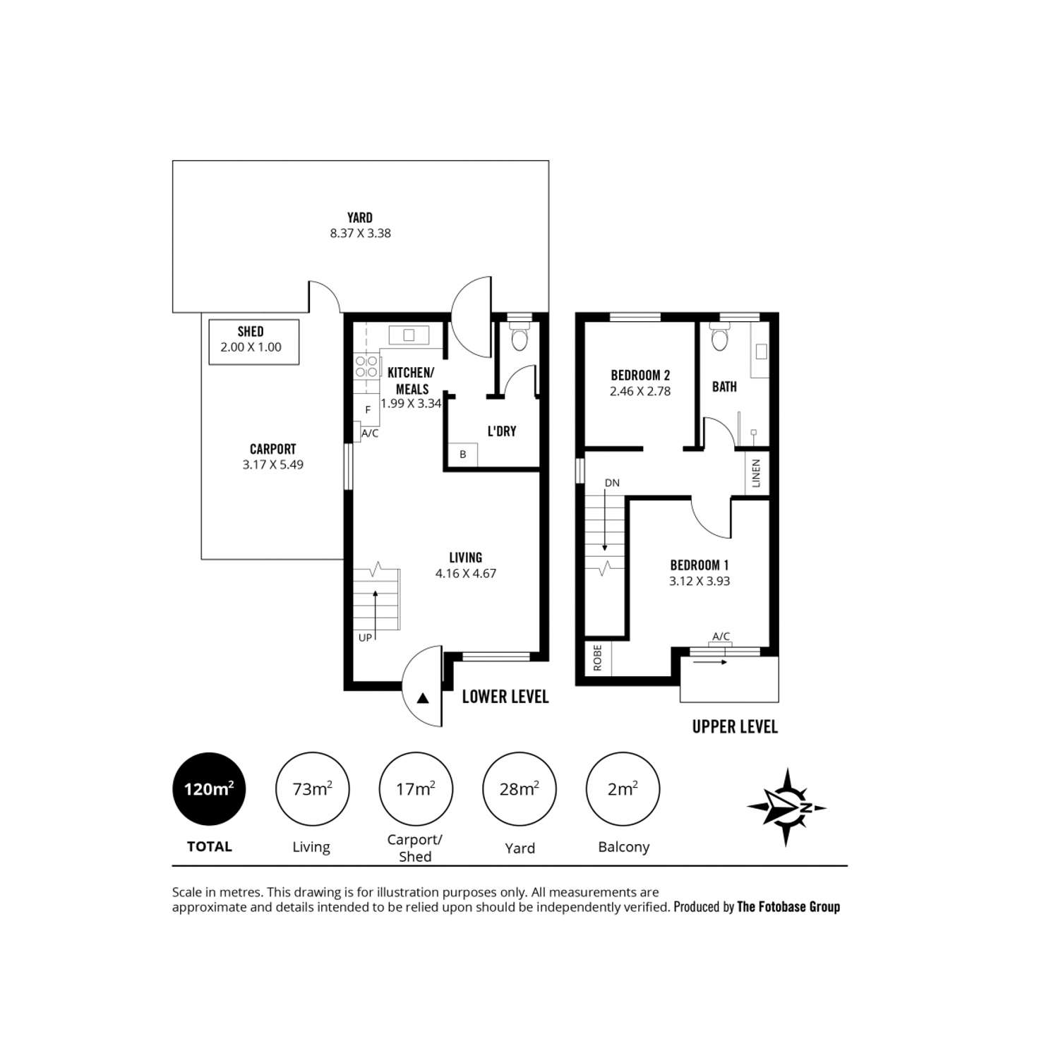 Floorplan of Homely townhouse listing, 1/48-50 Maud Street, Unley SA 5061