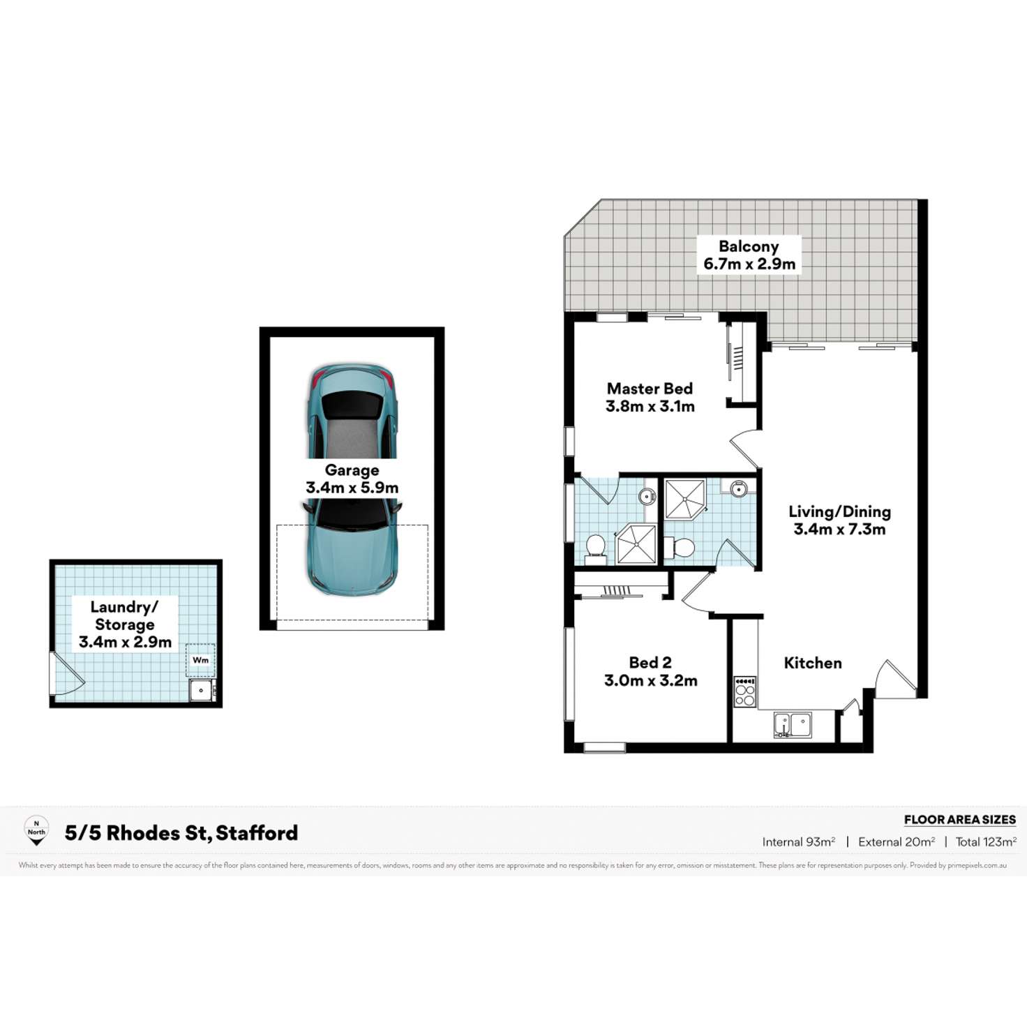Floorplan of Homely unit listing, 5/5 Rhodes Street, Stafford QLD 4053