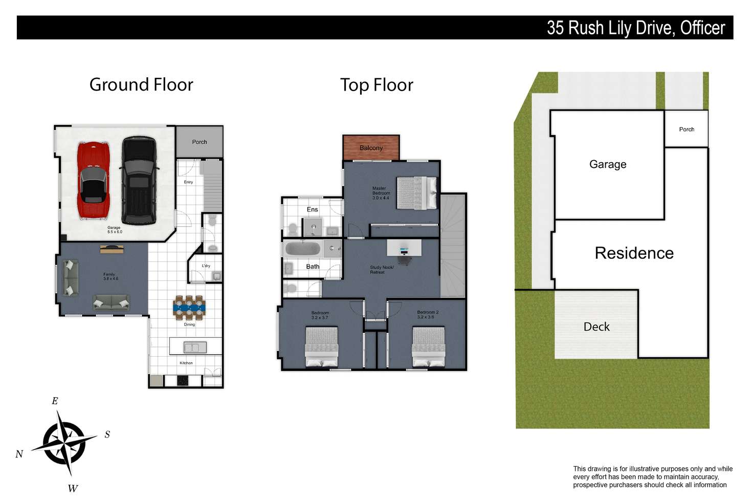 Floorplan of Homely house listing, 35 Rush Lily Drive, Officer VIC 3809
