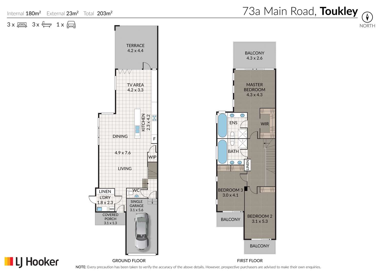 Floorplan of Homely semiDetached listing, 73a Main Road, Toukley NSW 2263