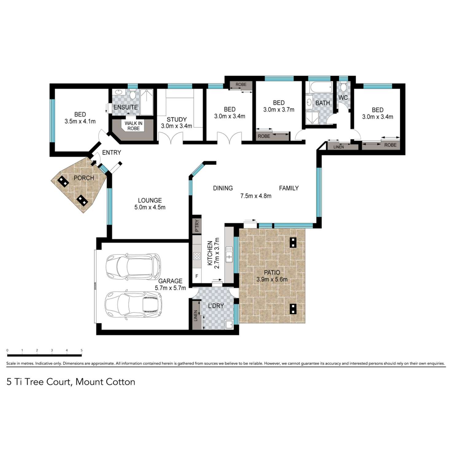 Floorplan of Homely house listing, 5 Ti Tree Court, Mount Cotton QLD 4165