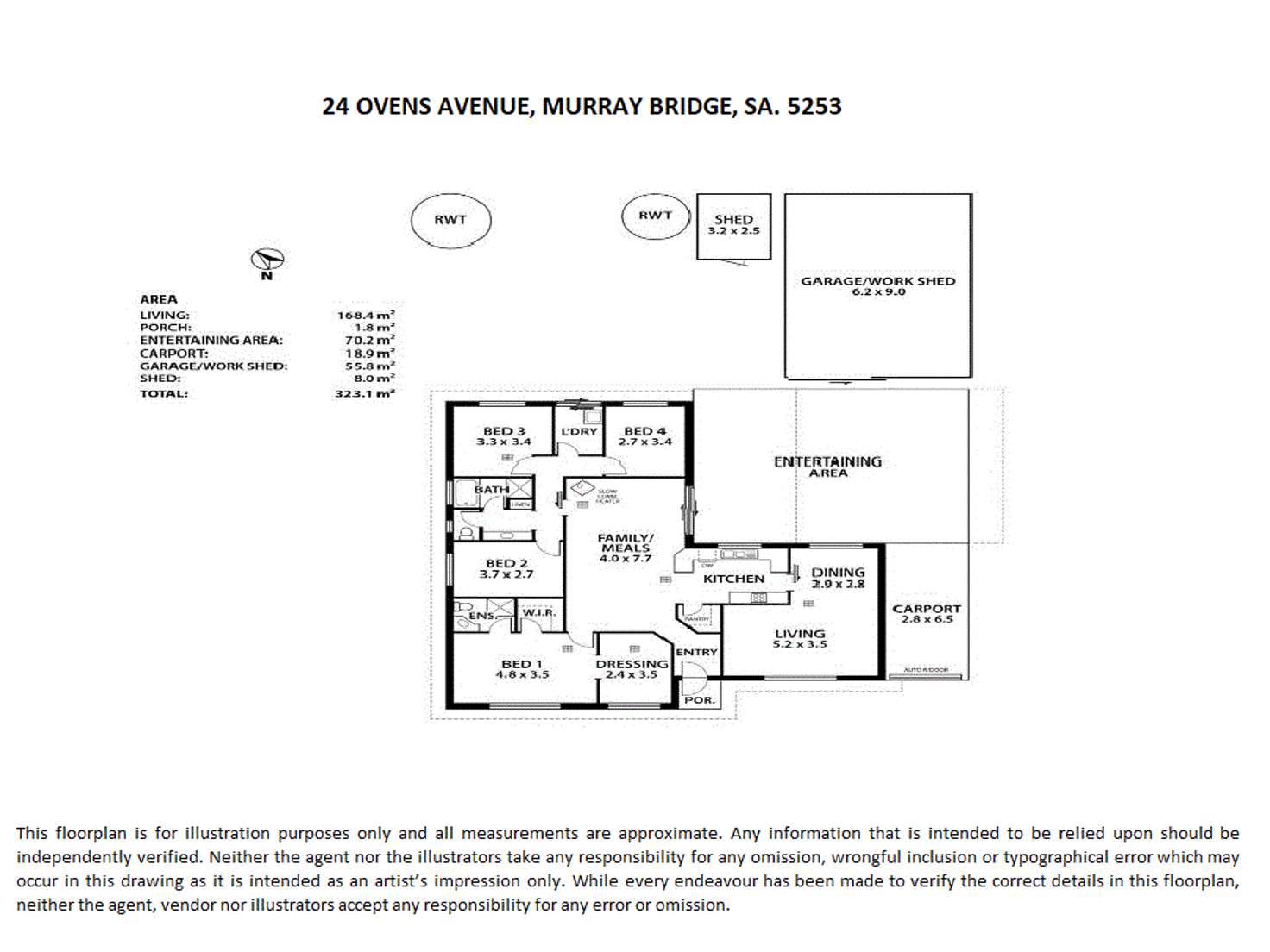 Floorplan of Homely house listing, 24 Ovens Avenue, Murray Bridge SA 5253