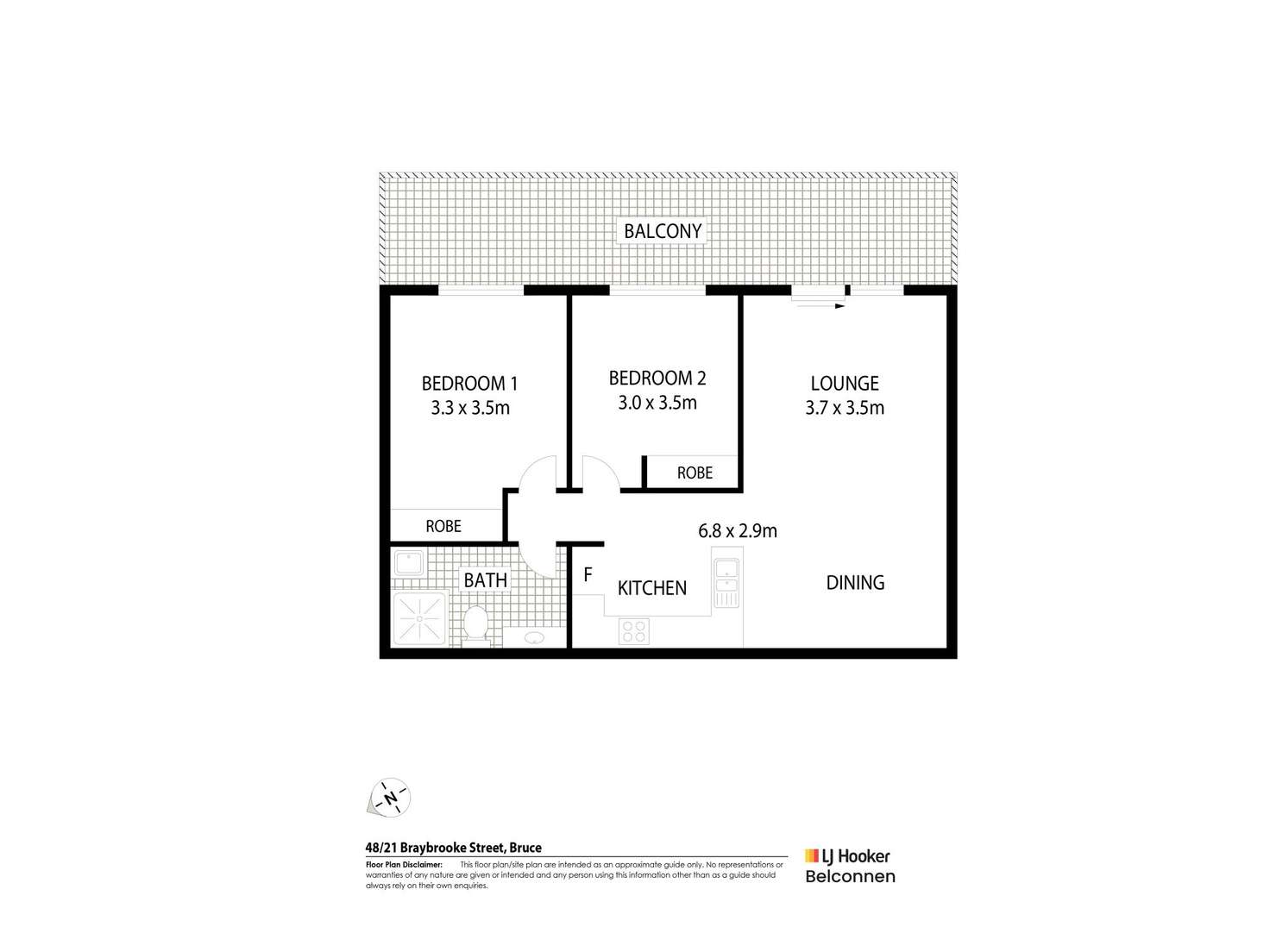 Floorplan of Homely unit listing, 48/21 Braybrooke Street, Bruce ACT 2617