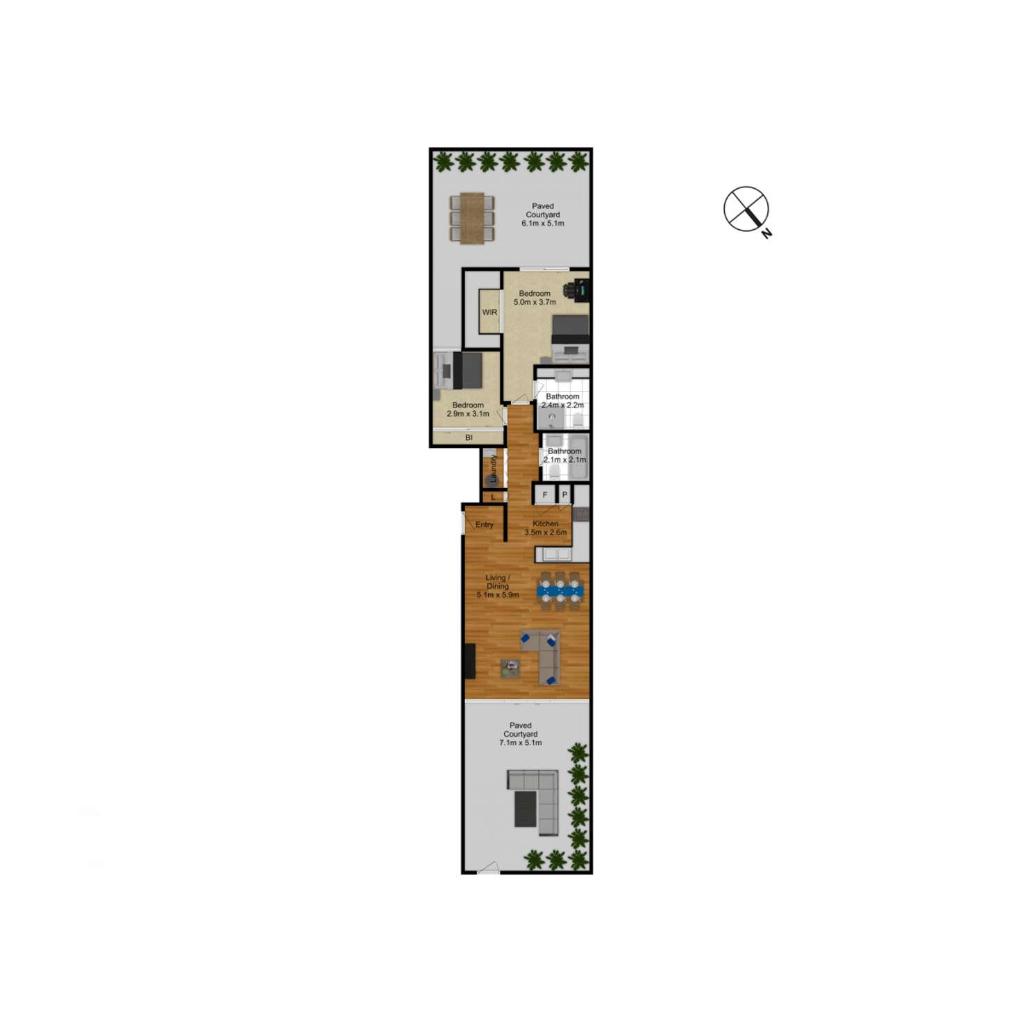 Floorplan of Homely apartment listing, 30/38 Canberra Avenue, Forrest ACT 2603