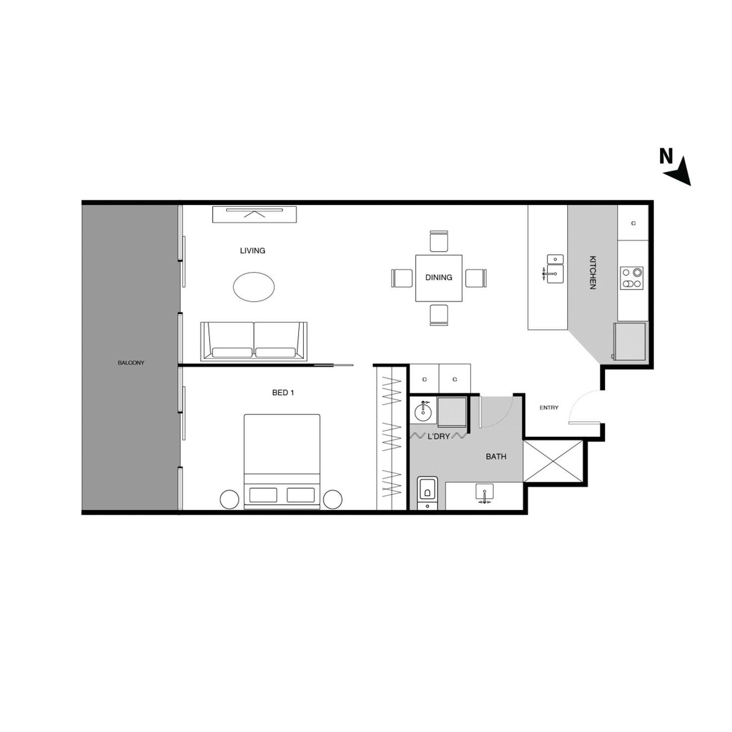 Floorplan of Homely apartment listing, 49/1 Mouat Street, Lyneham ACT 2602