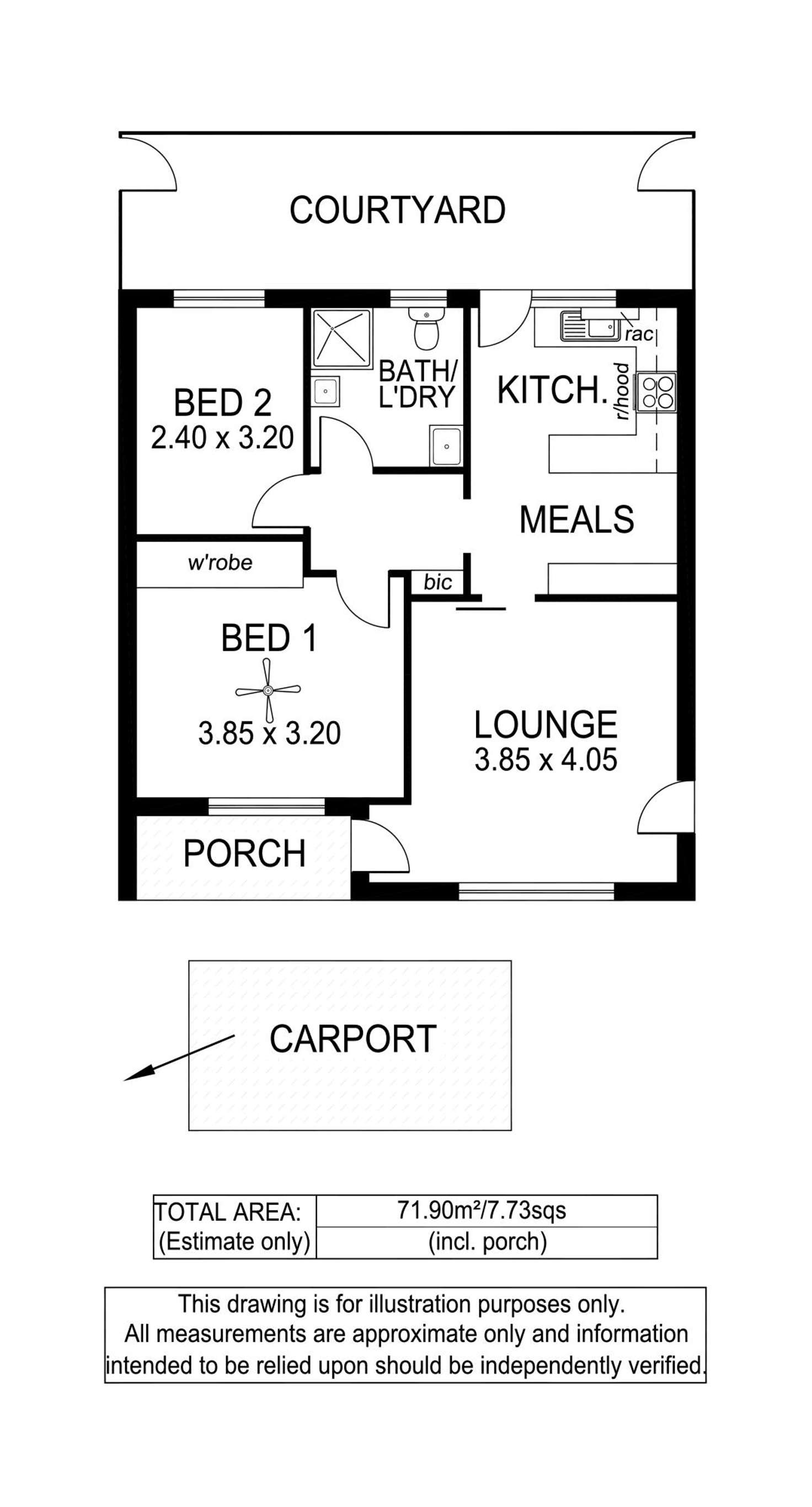 Floorplan of Homely unit listing, 4/9 Wenlock Street, Brighton SA 5048