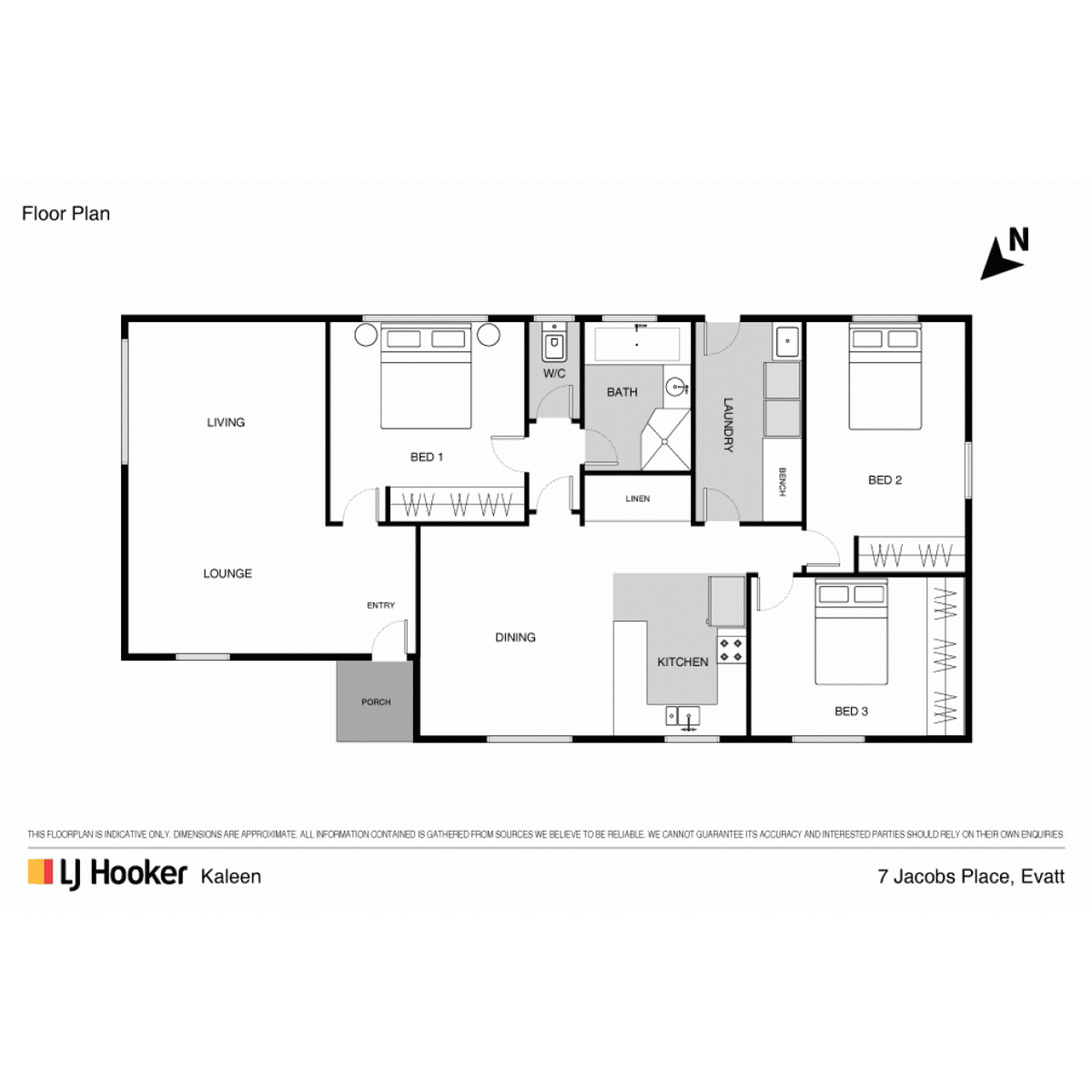 Floorplan of Homely house listing, 7 Jacobs Street, Evatt ACT 2617