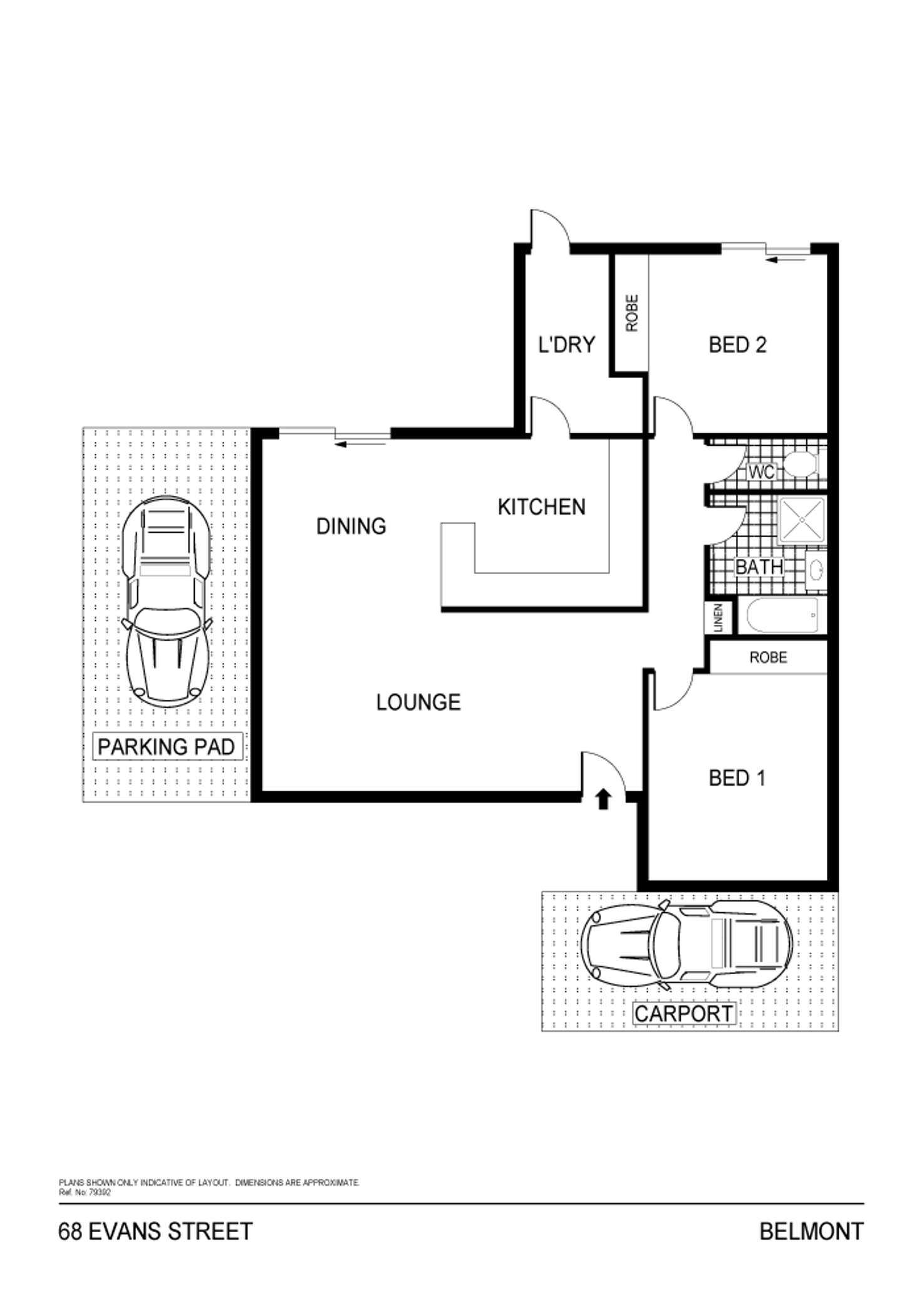 Floorplan of Homely house listing, 68 Evans Street, Belmont NSW 2280