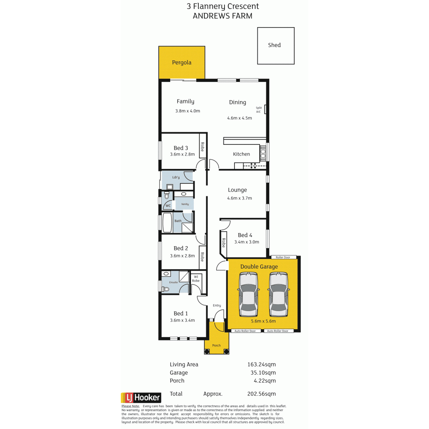Floorplan of Homely house listing, 3 Flannery Crescent, Andrews Farm SA 5114