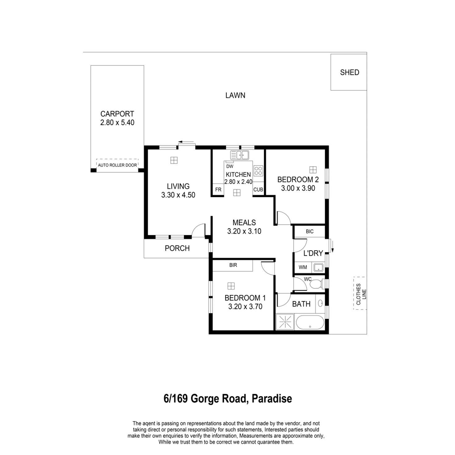 Floorplan of Homely unit listing, 6/169 Gorge Road, Paradise SA 5075